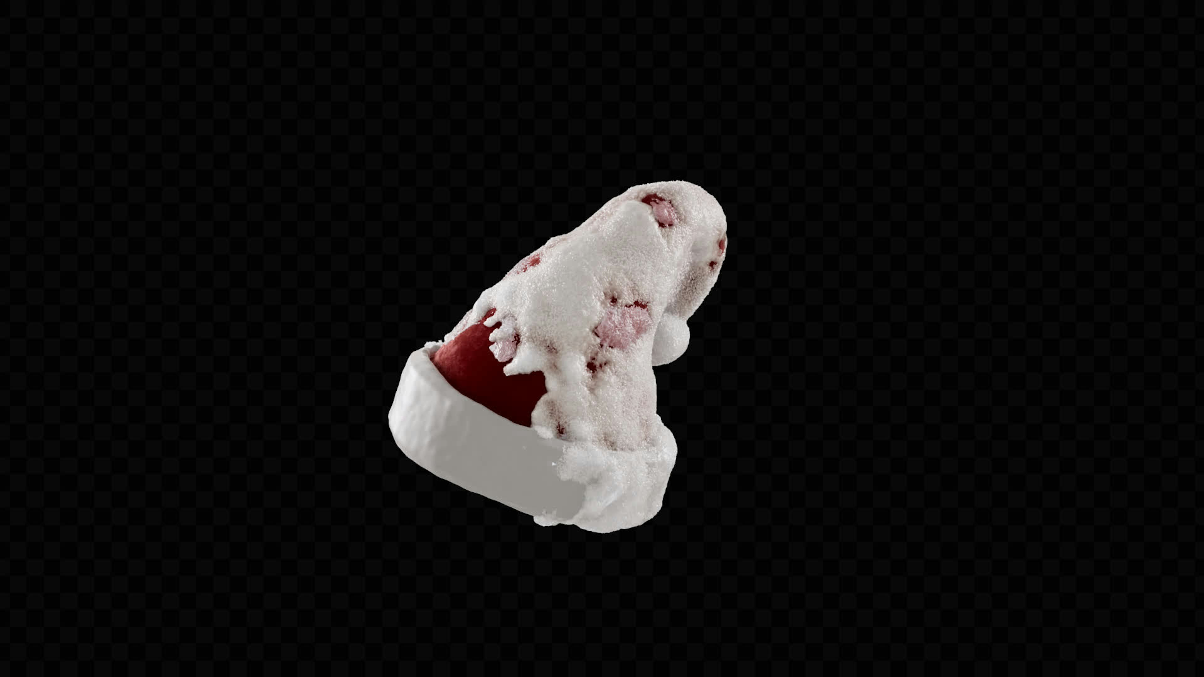 3D Christmas Hat On Alpha