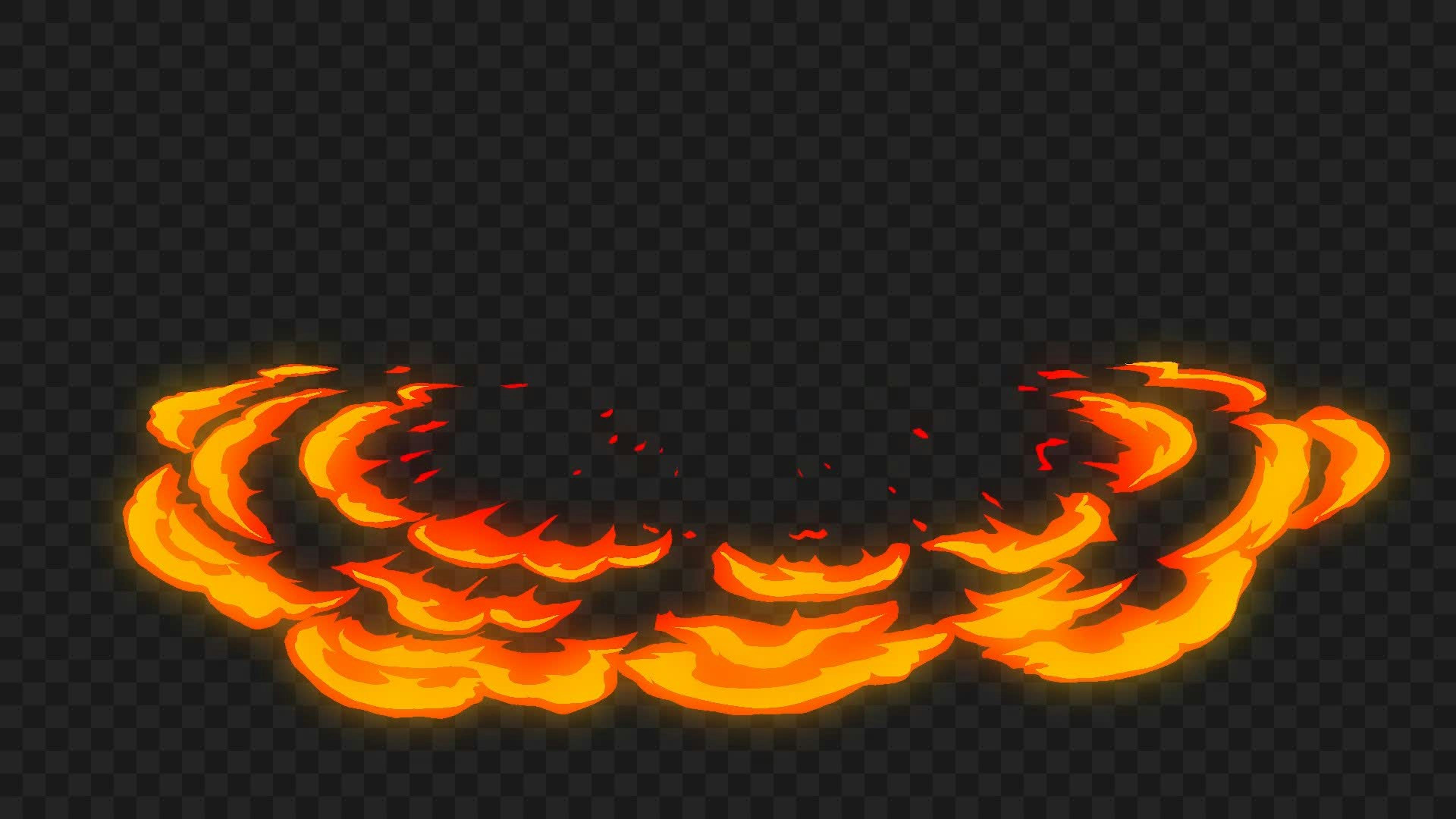 Animated Fire Explosion Element
