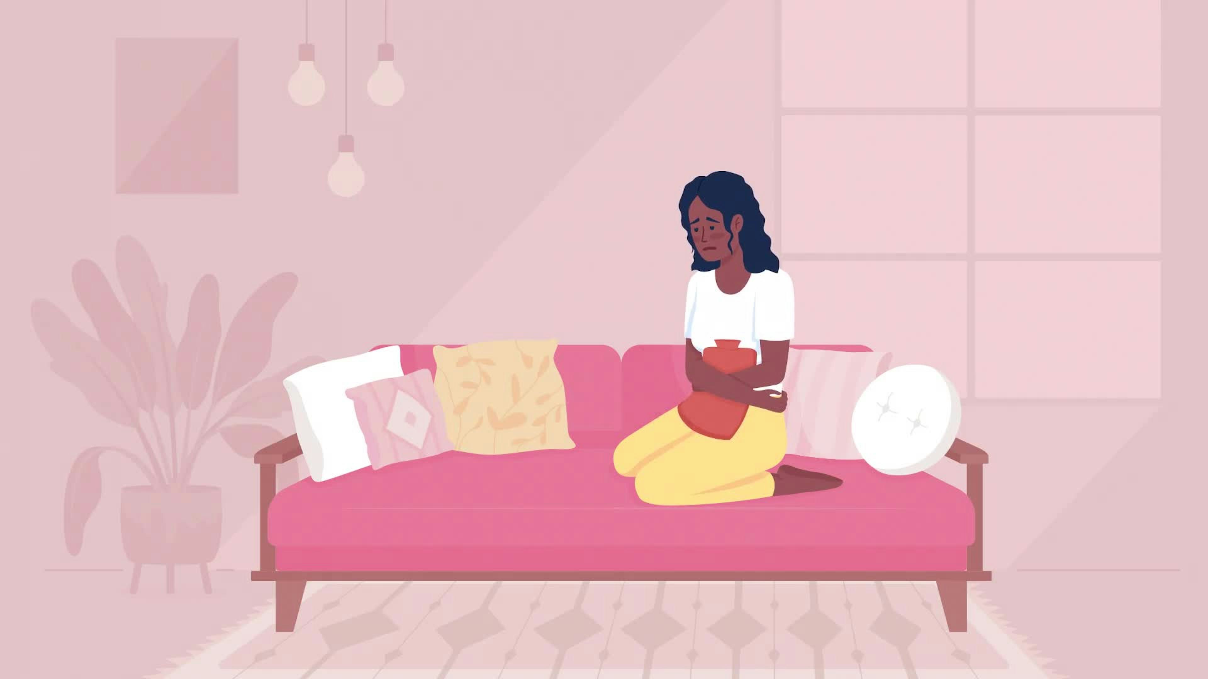 Animated Relieve Period Illustration