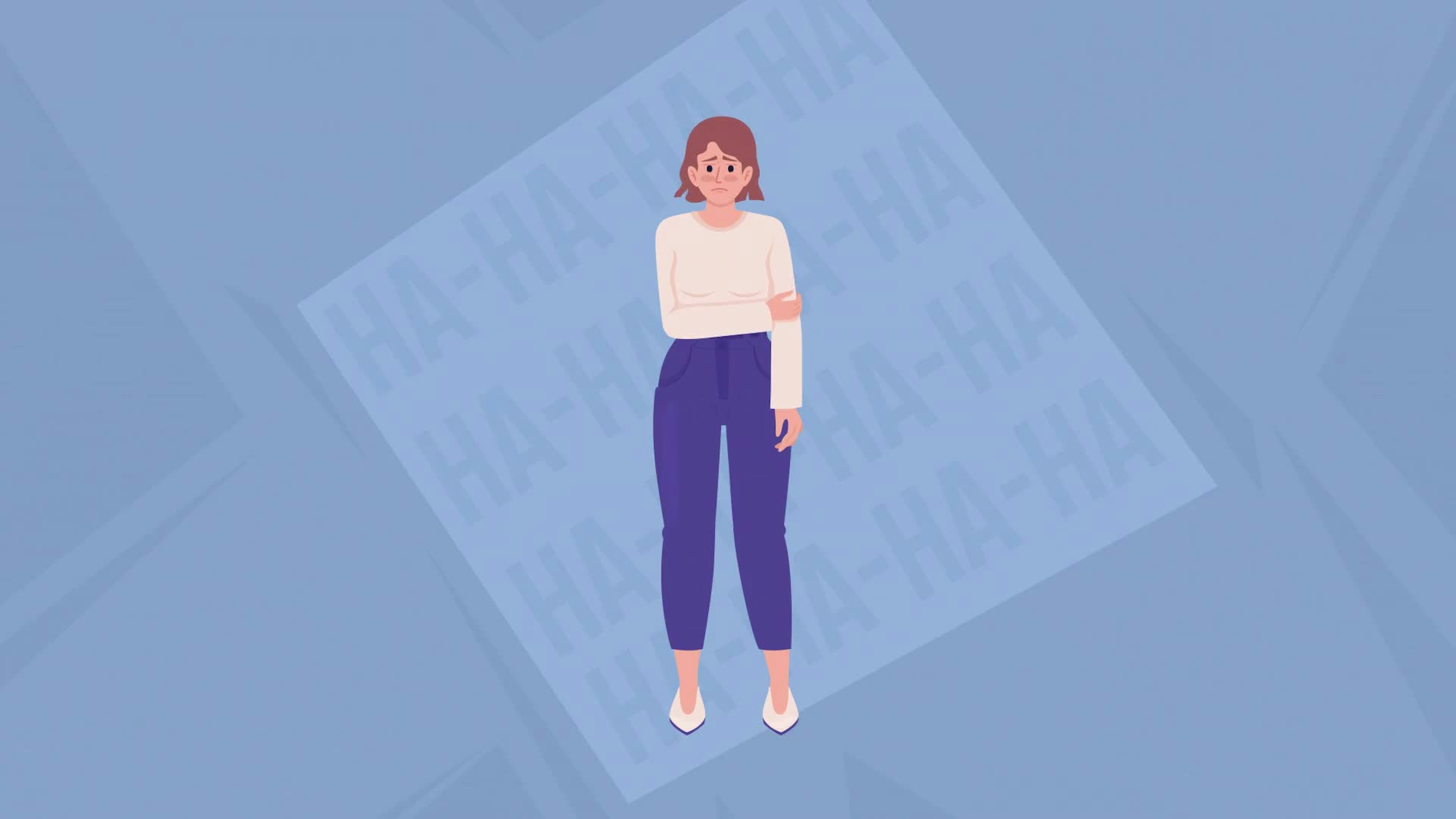 Animated Shaming Woman Illustration