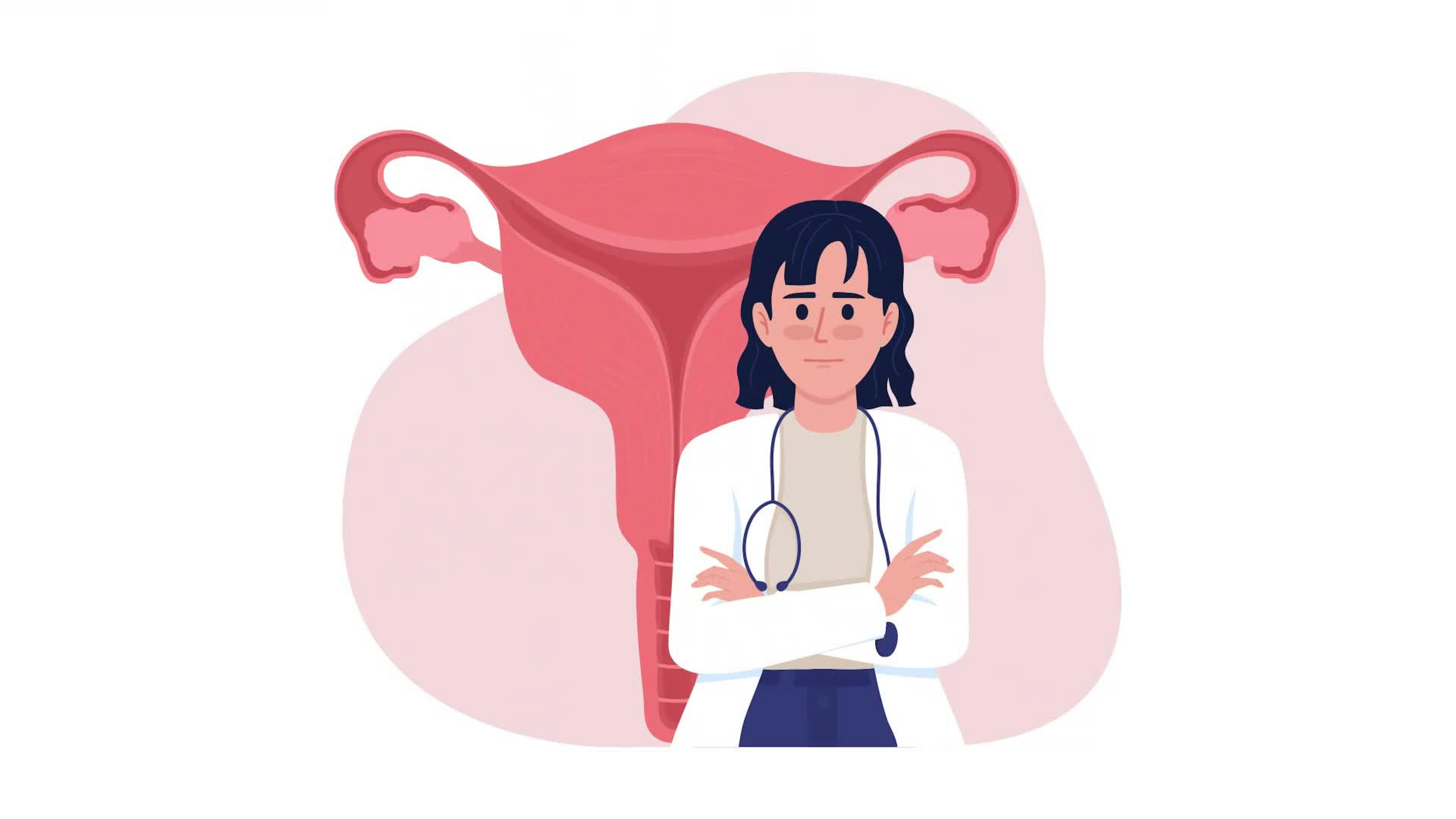 Animated Warn Gynecologist Concept