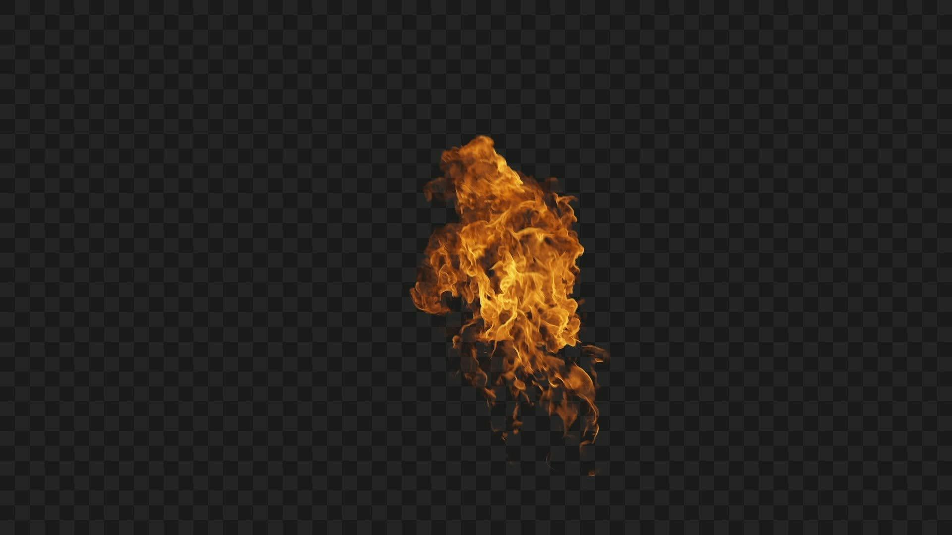 Blockbuster Small Fire Effect on Alpha • Motion Graphics Template • Uppbeat