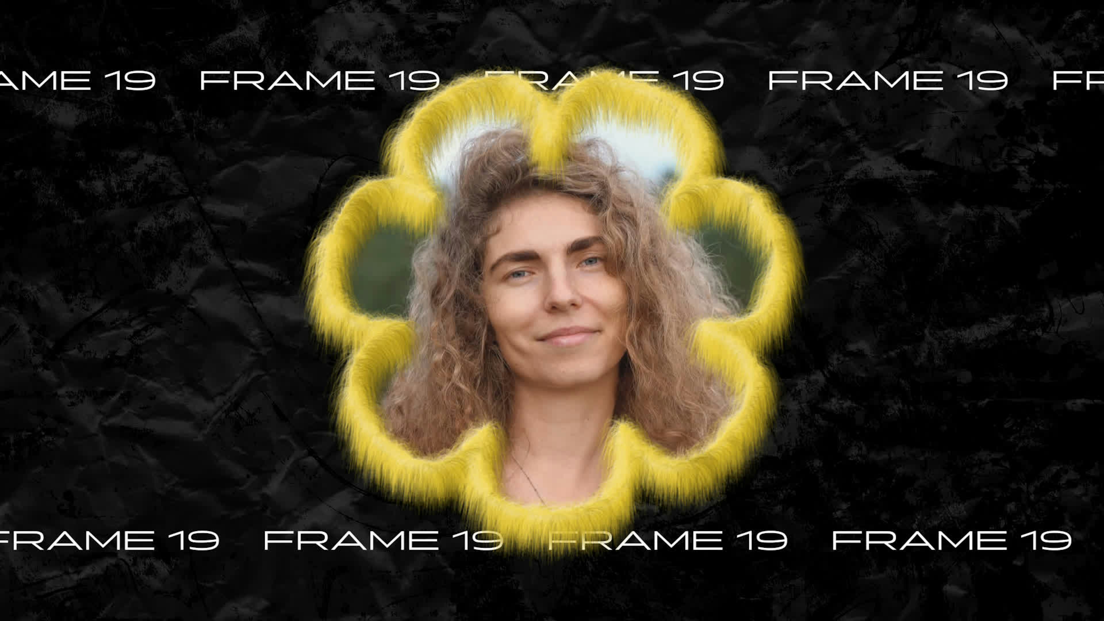 Bright Plush Frame - Flower