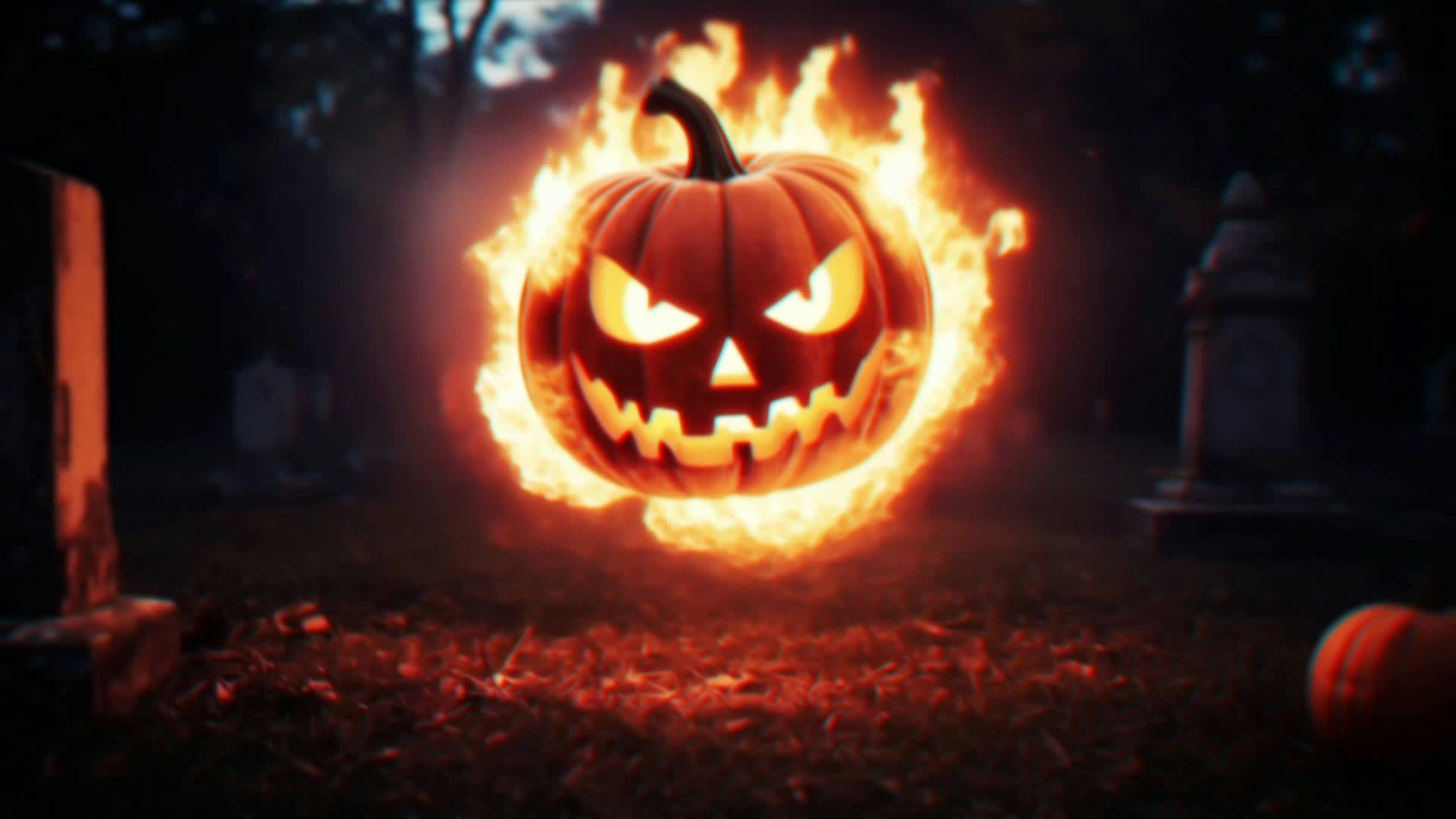 Burning Pumpkin Explosion