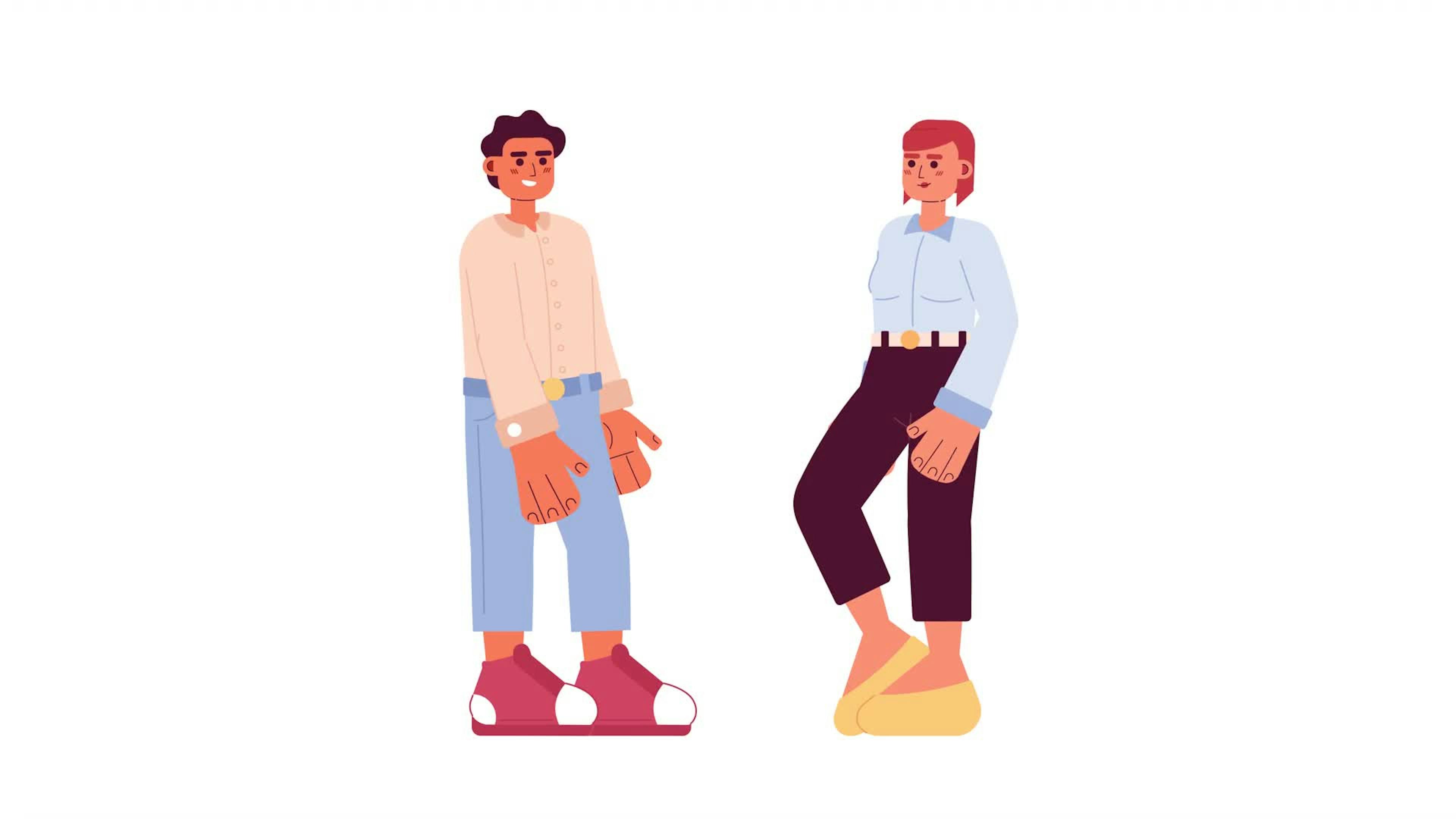 Business deal handshake cartoon animation