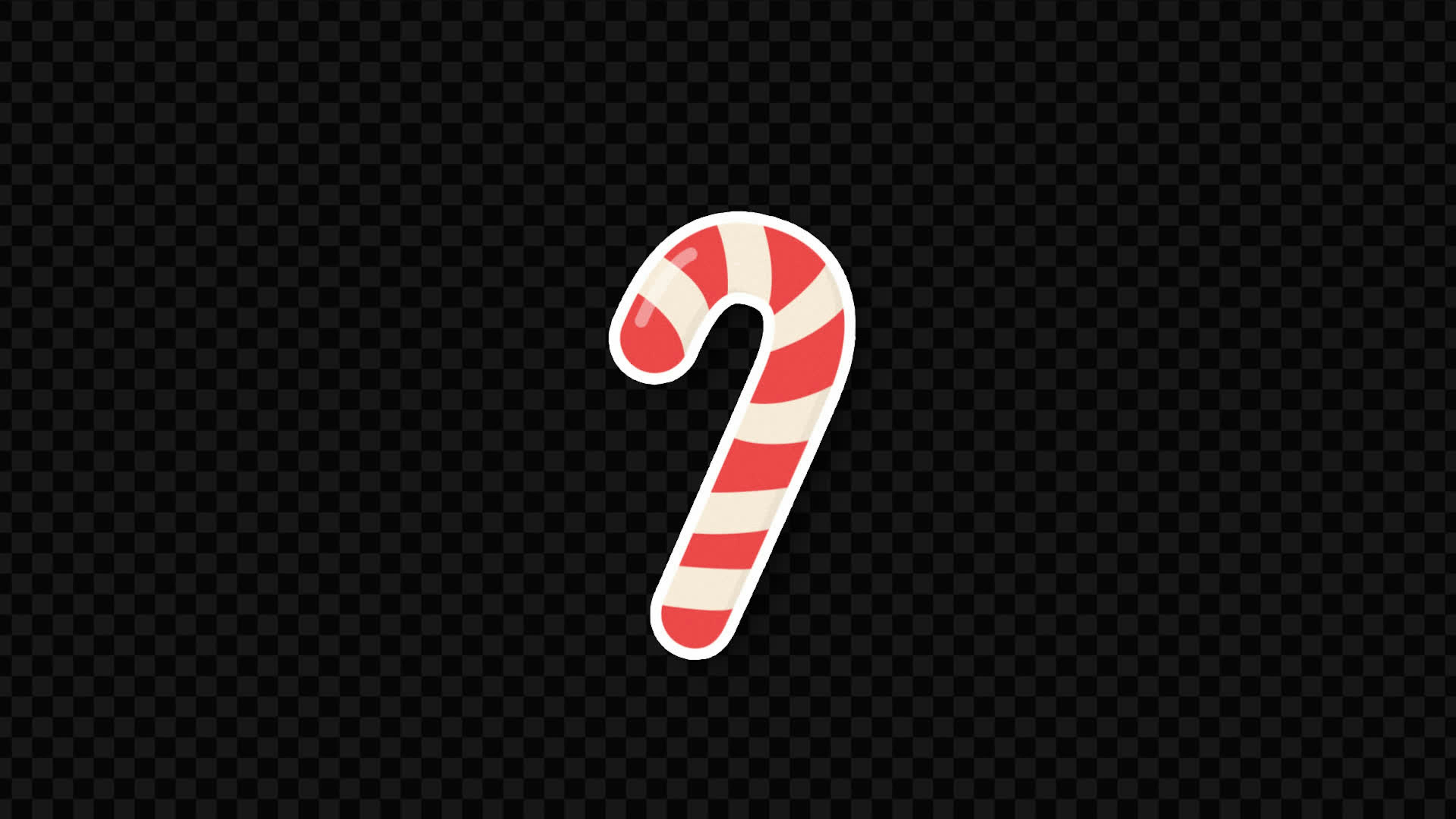 Candy Cane Sticker on Alpha
