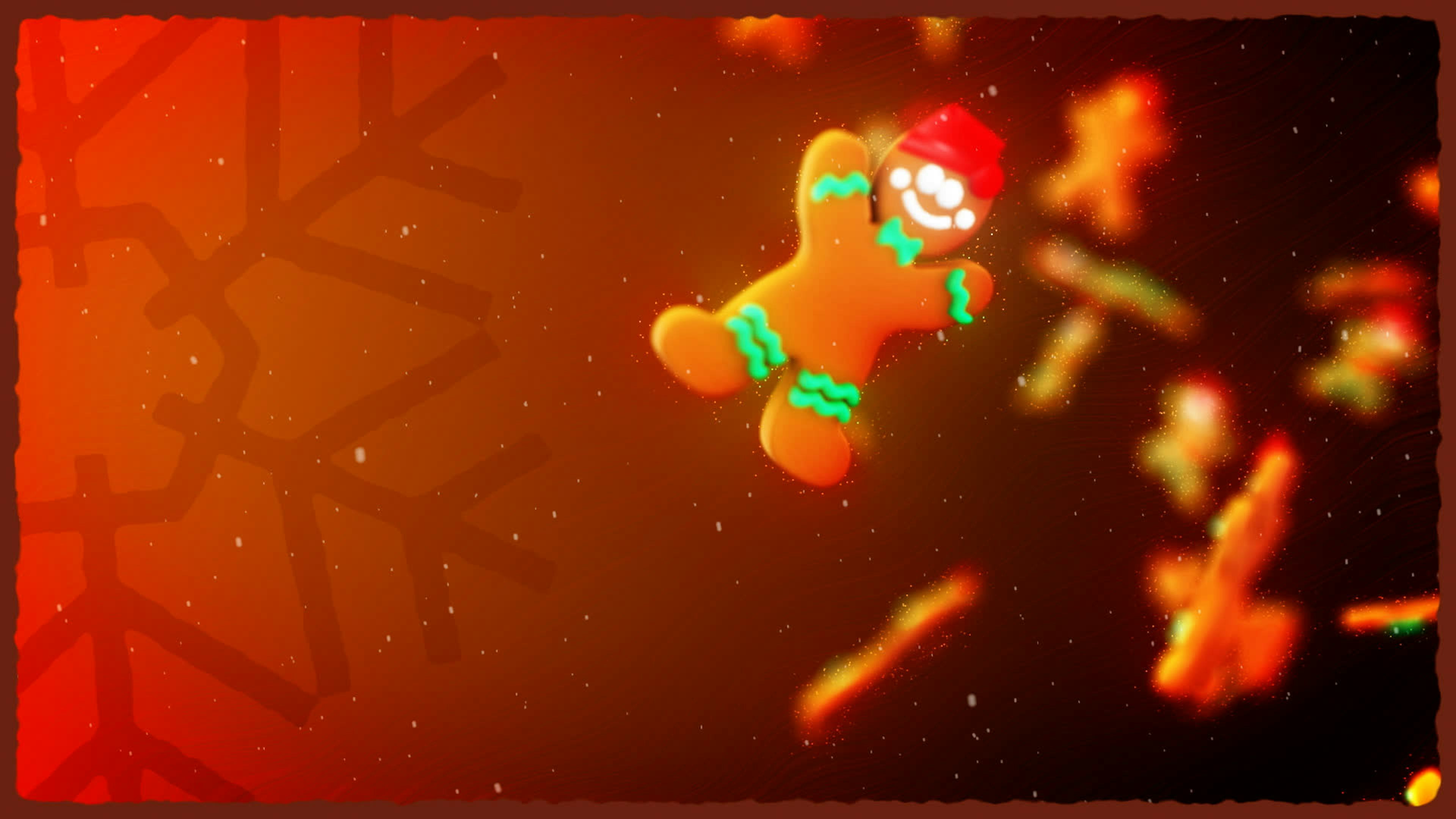 Christmas 3D Gingerbreads Background