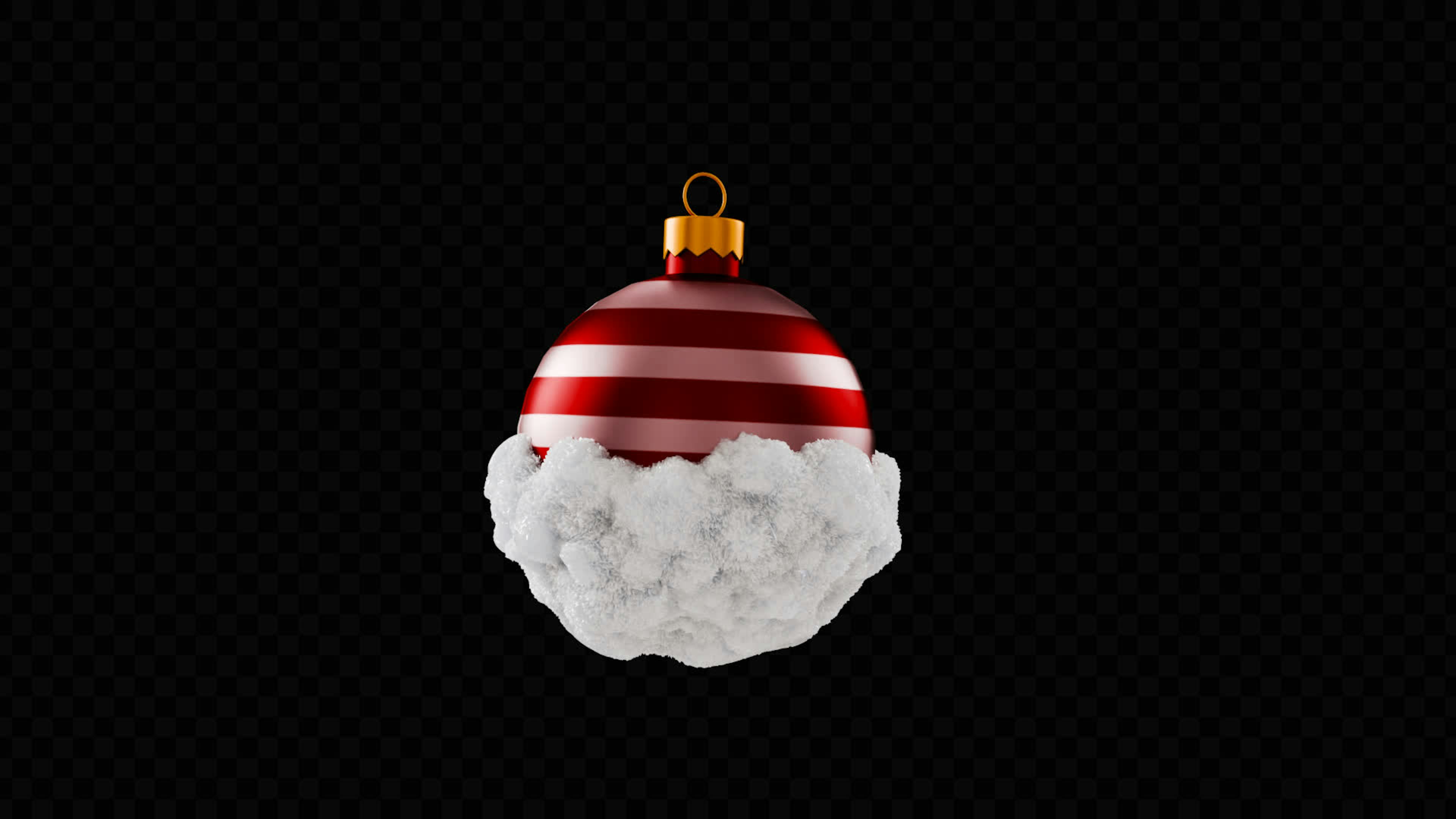 Christmas 3D Ornament On Alpha
