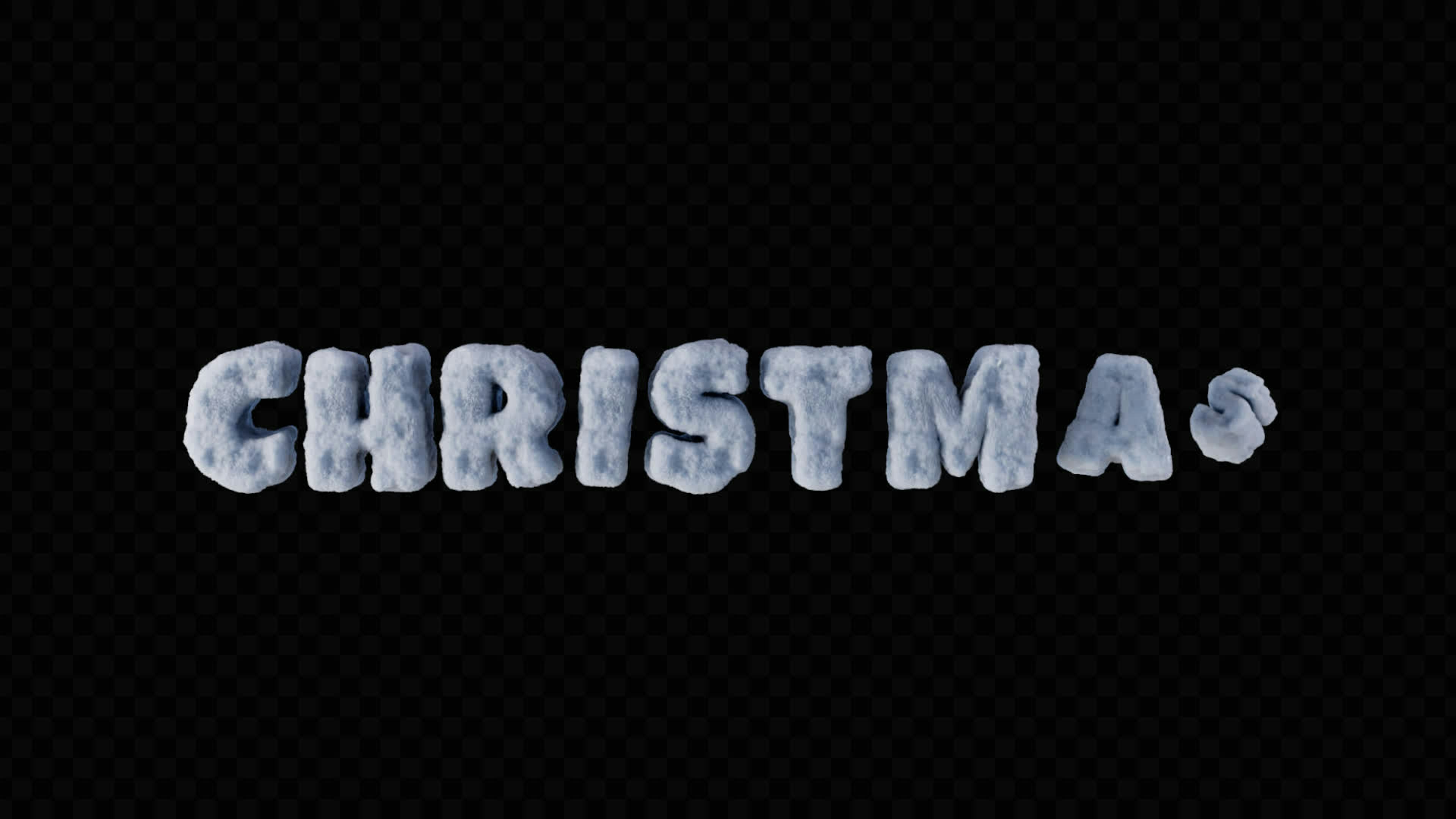 Christmas 3D Snow Title On Alpha