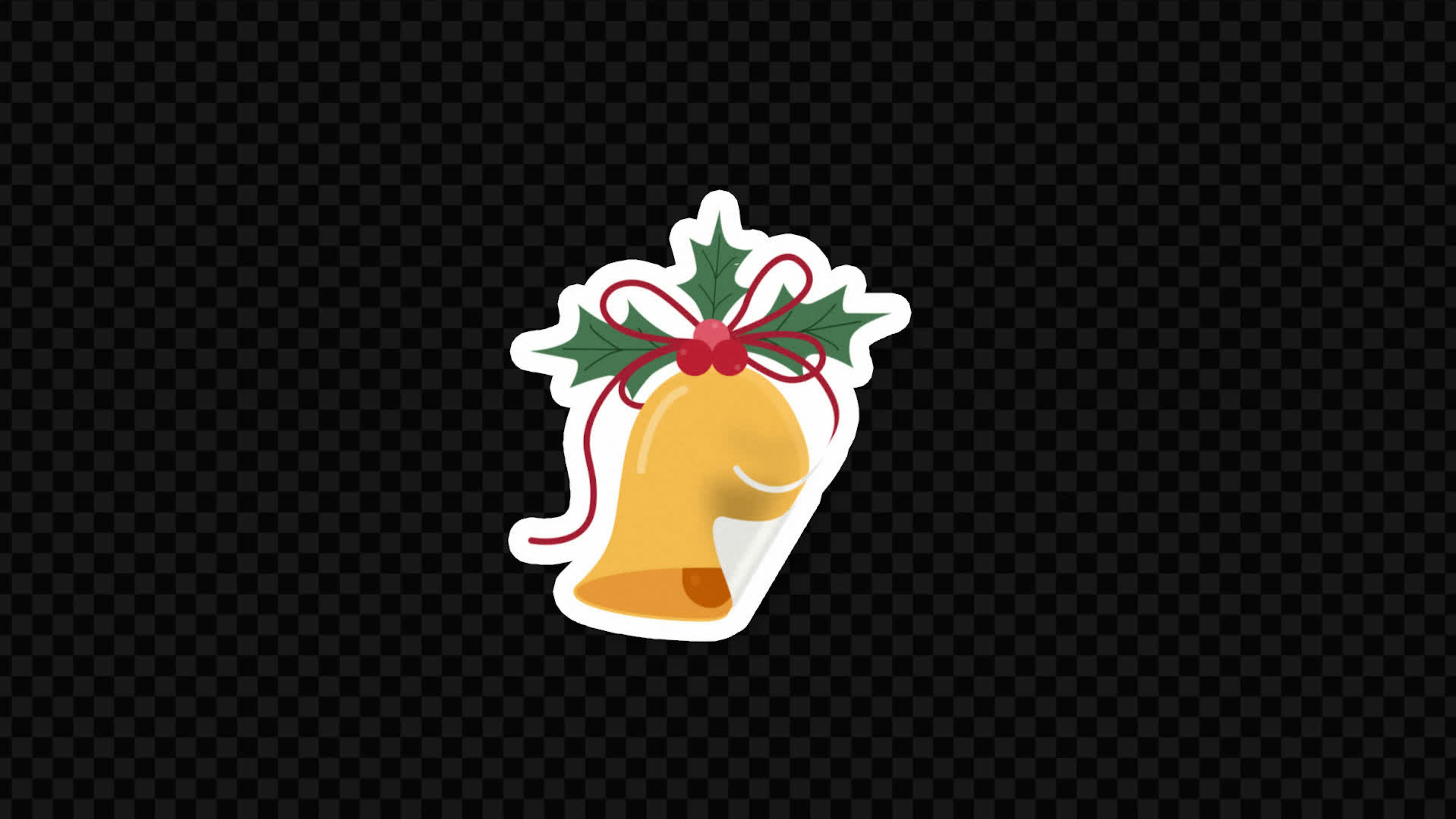 Christmas Bell Sticker on Alpha