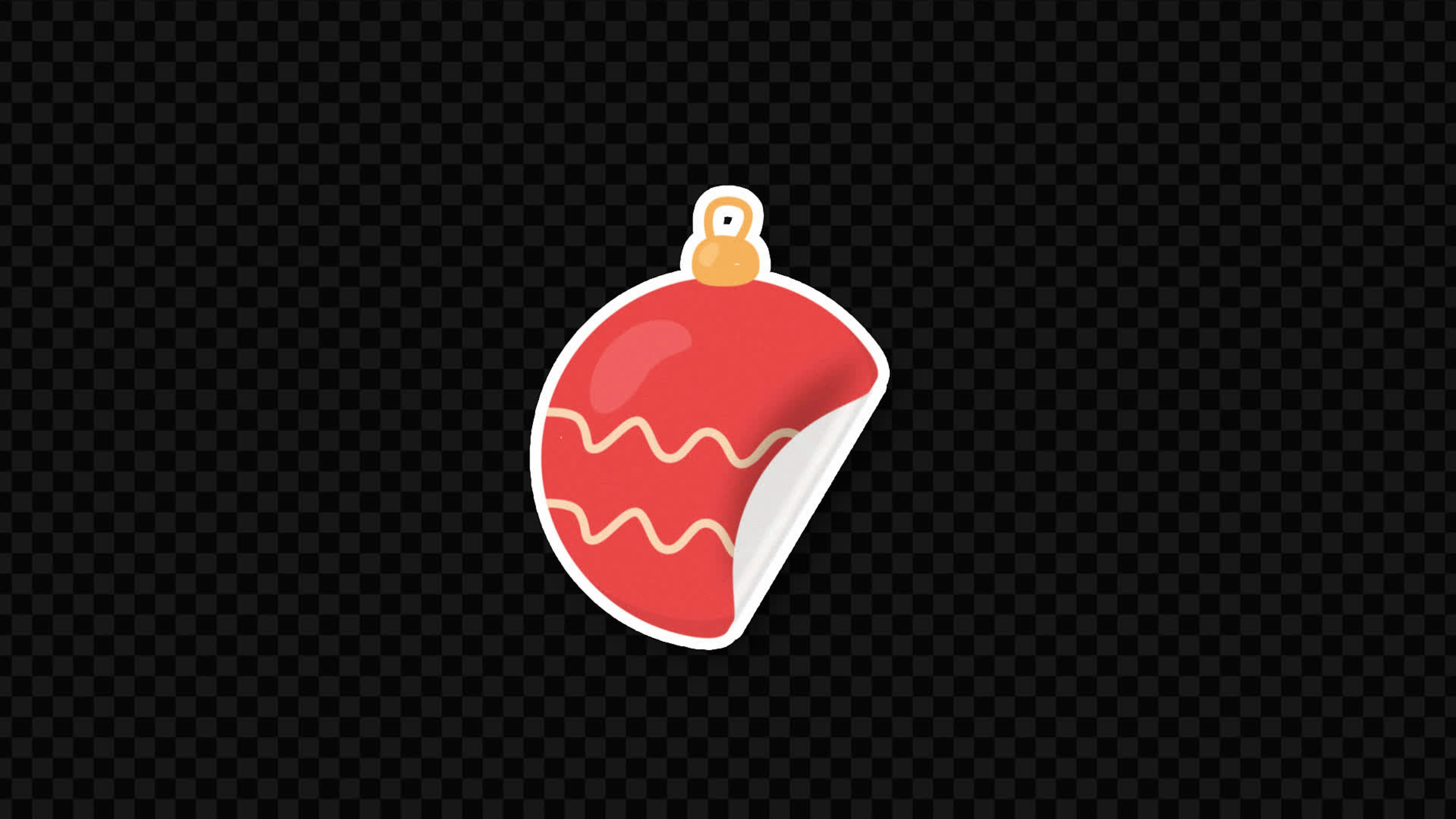 Christmas Ornament Sticker on Alpha