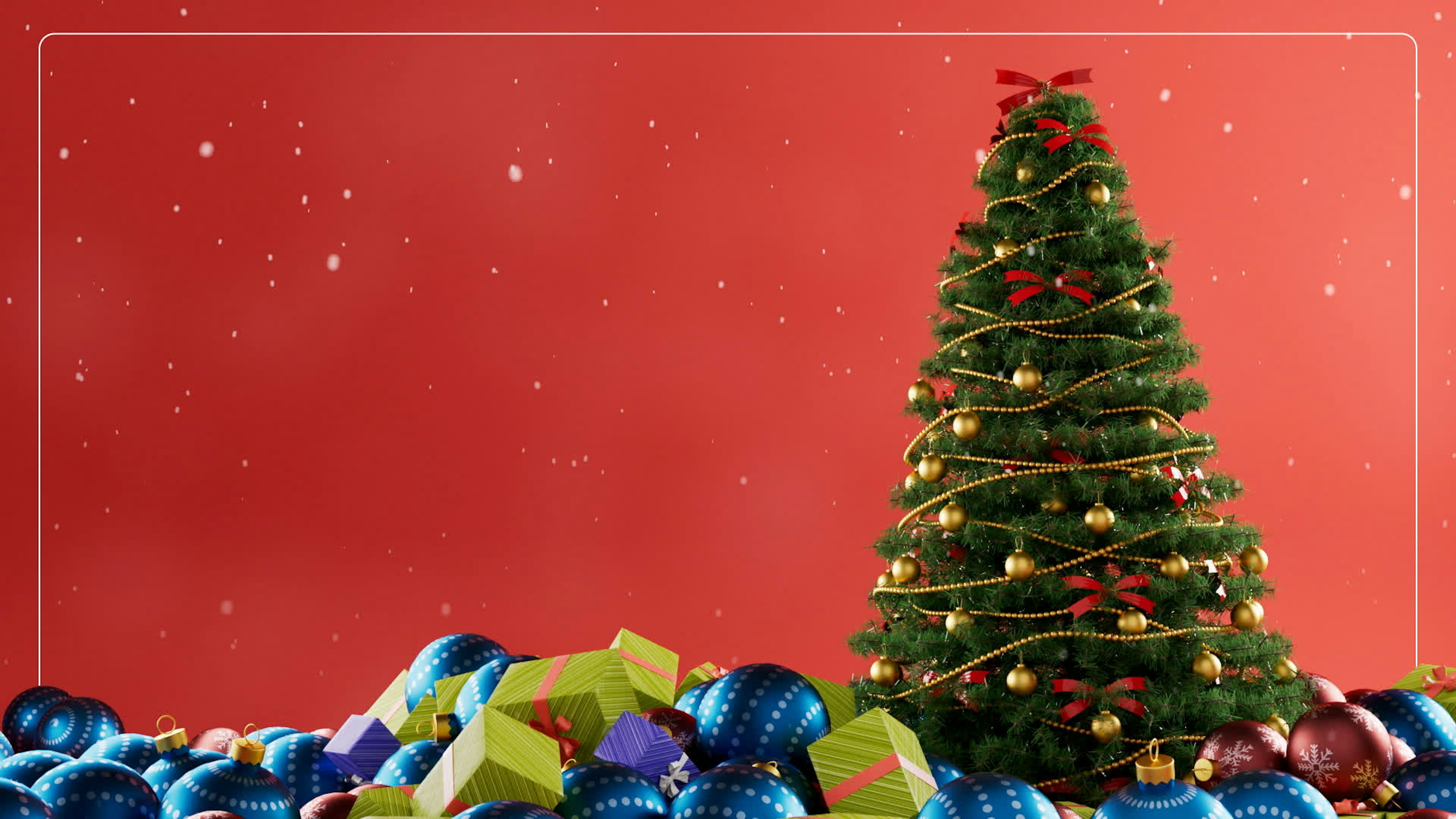 Green Christmas Tree Background