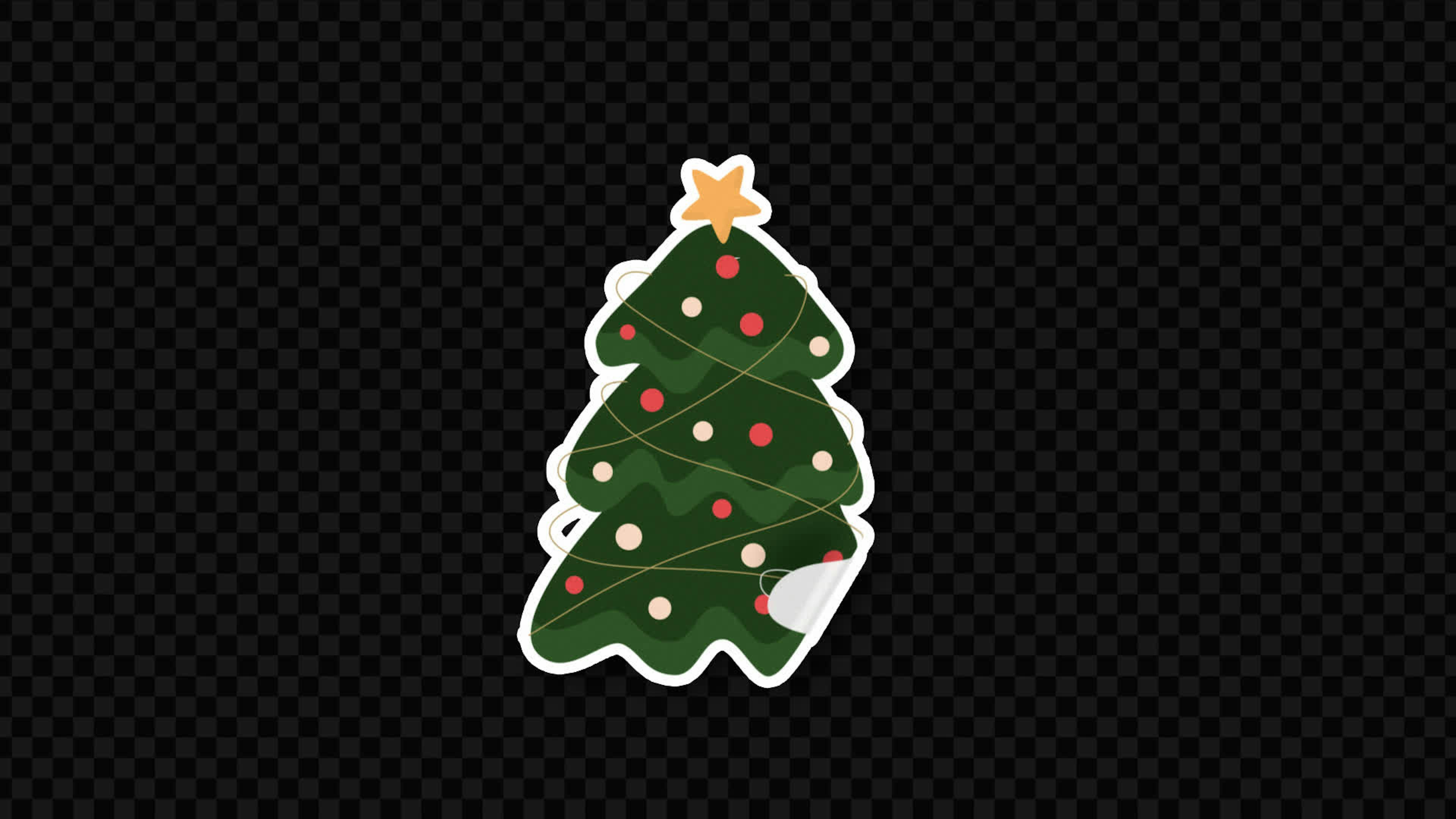 Christmas Tree Sticker on Alpha