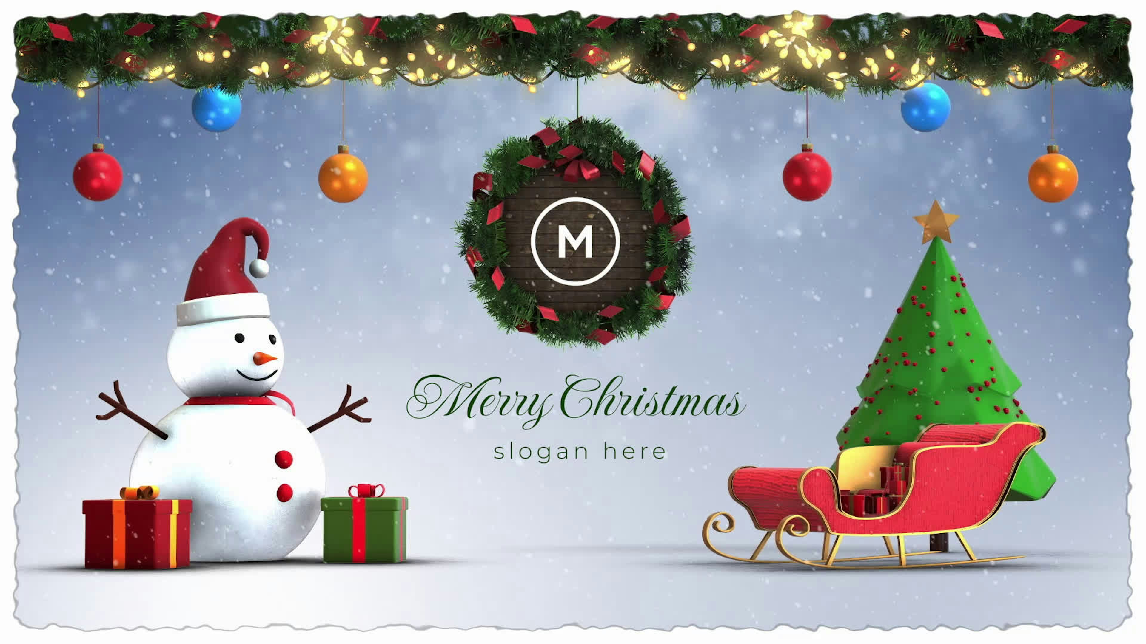 Christmas Winter Logo Reveal