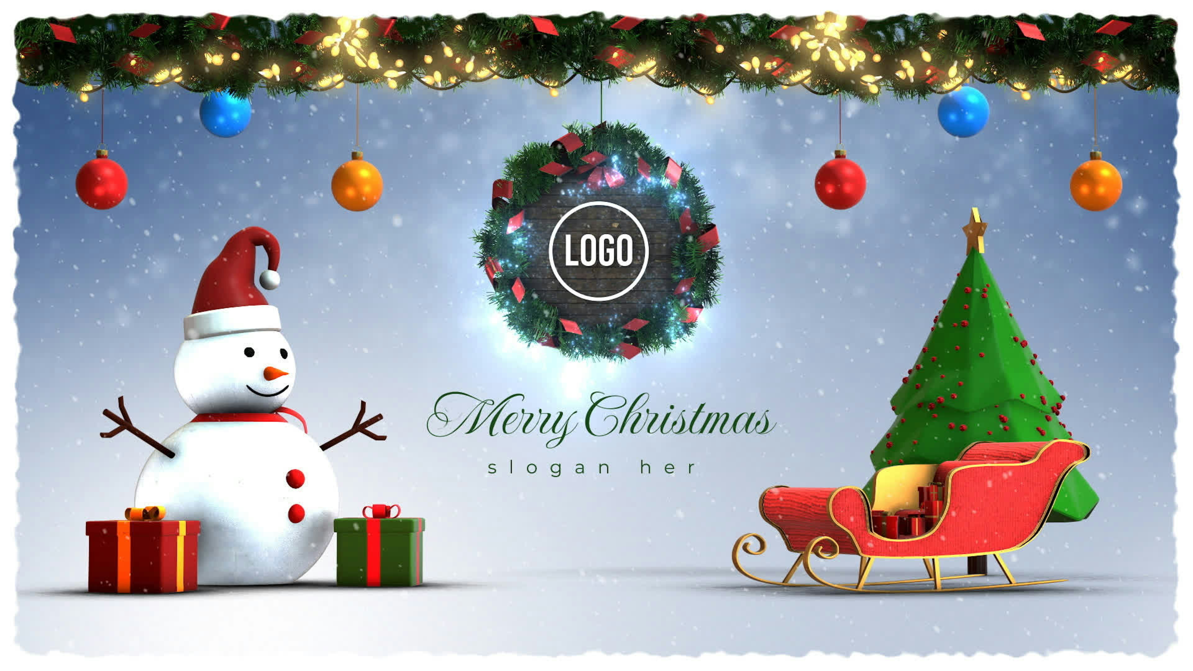 Christmas Winter Logo Reveal