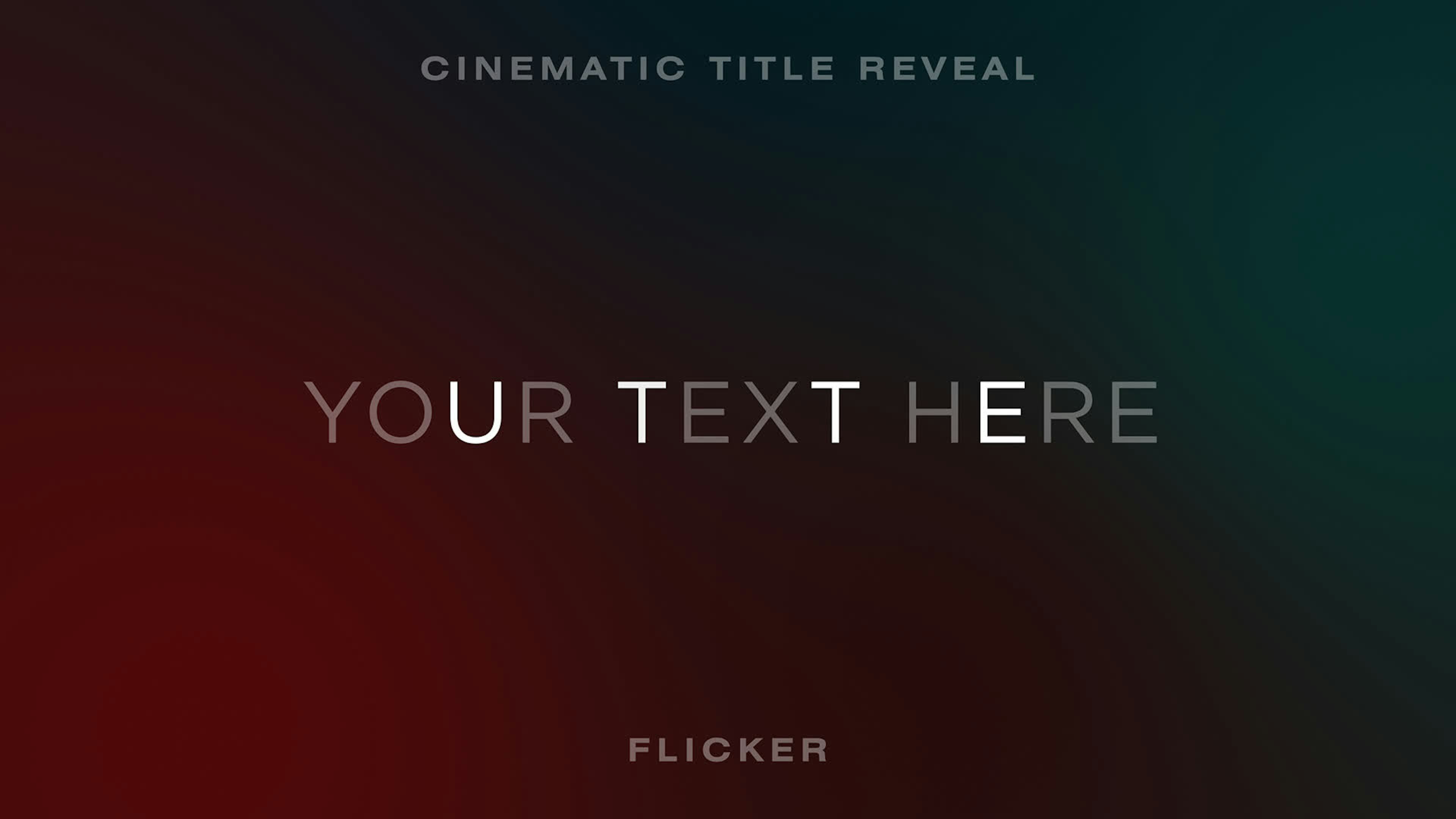 Cinematic Text Reveal Flicker