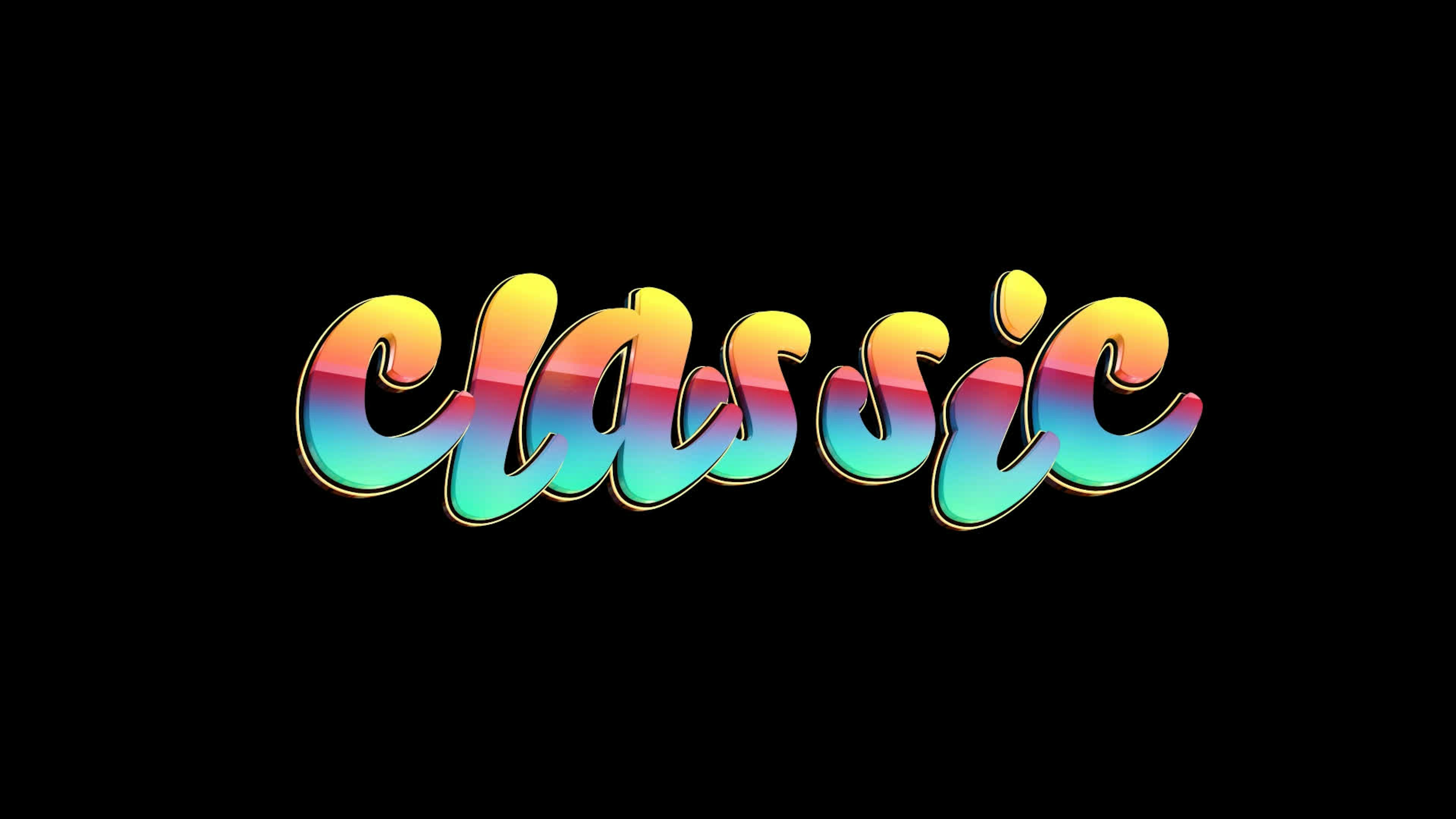 Classic - Colorful Text
