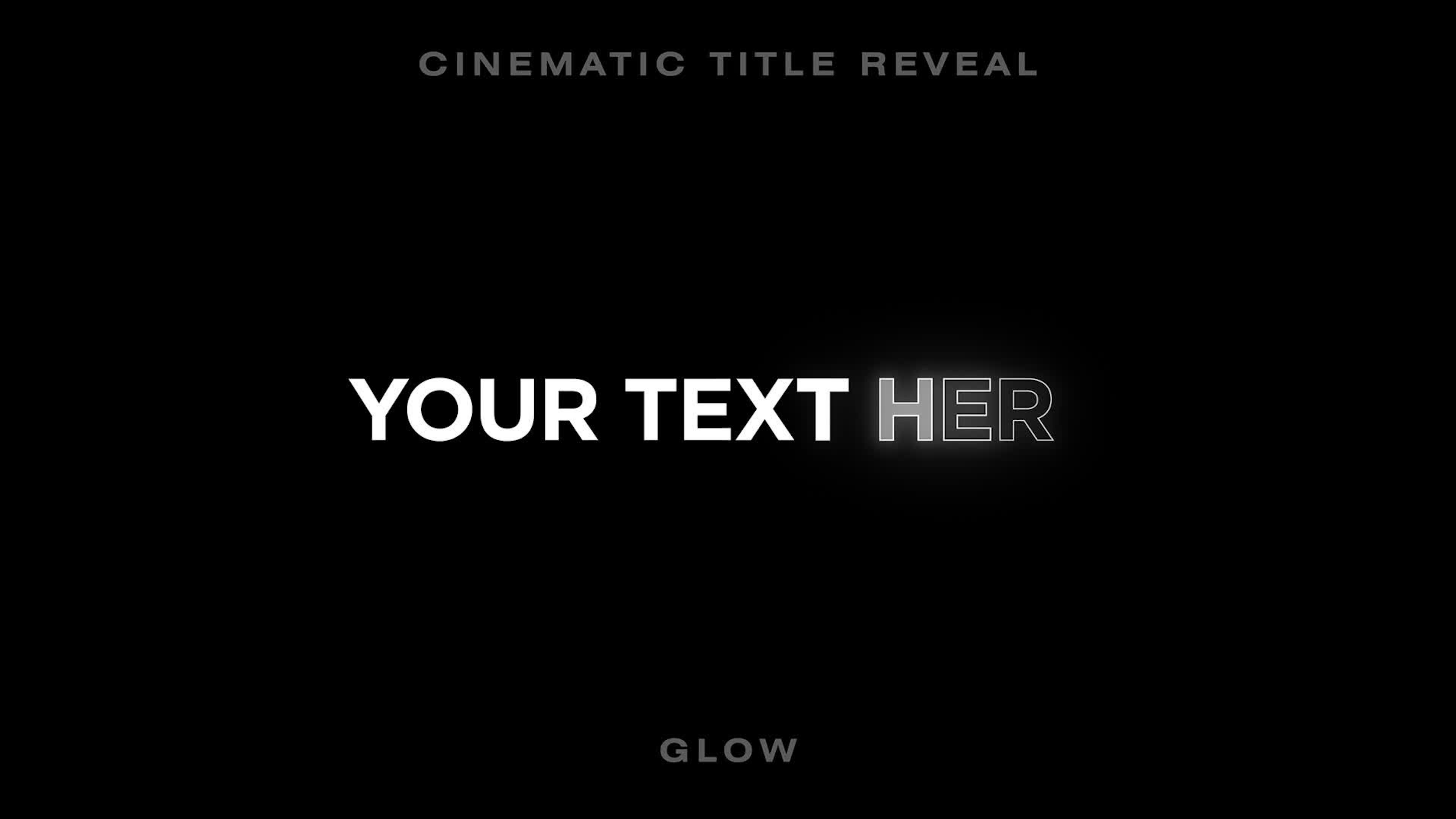 Clean Text Reveal Glow
