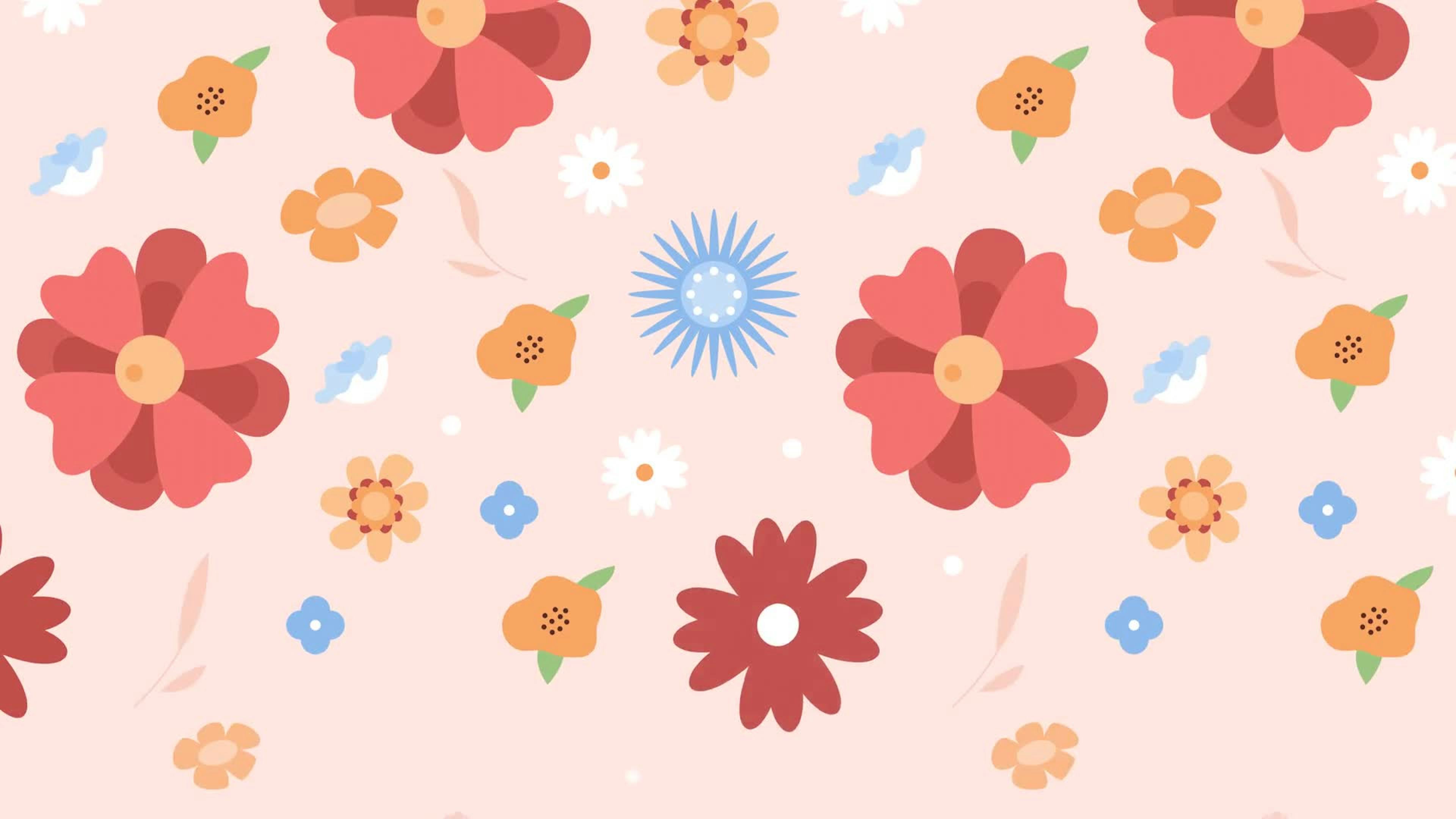 Colorful Spring Flower Background Loop