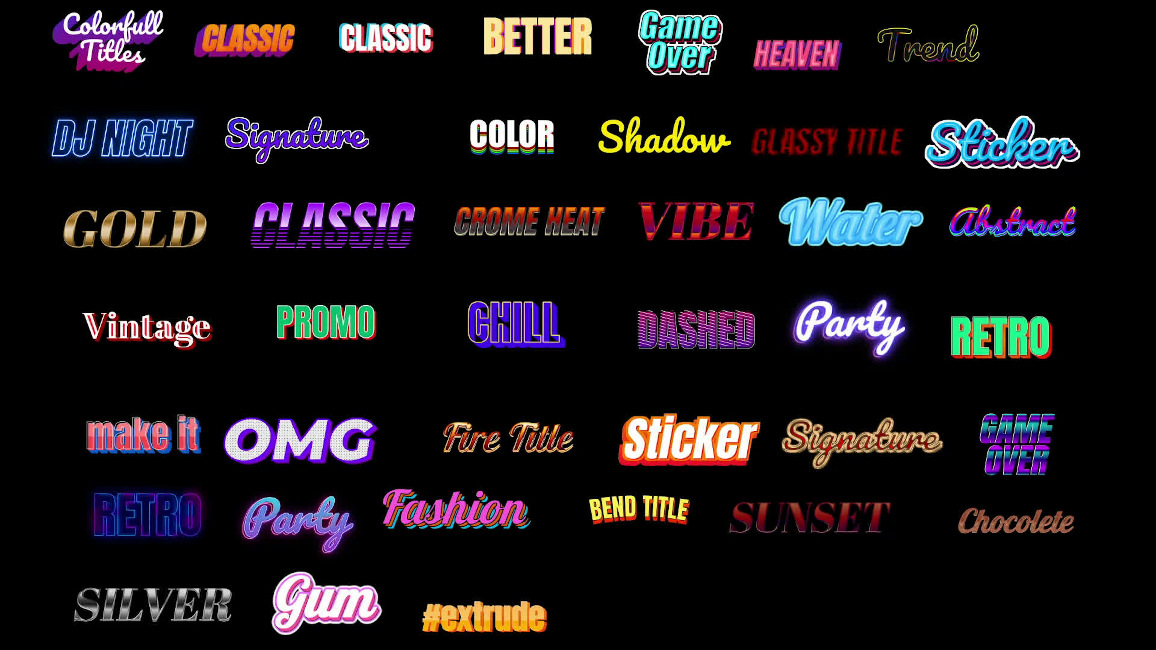 Colorful Titles