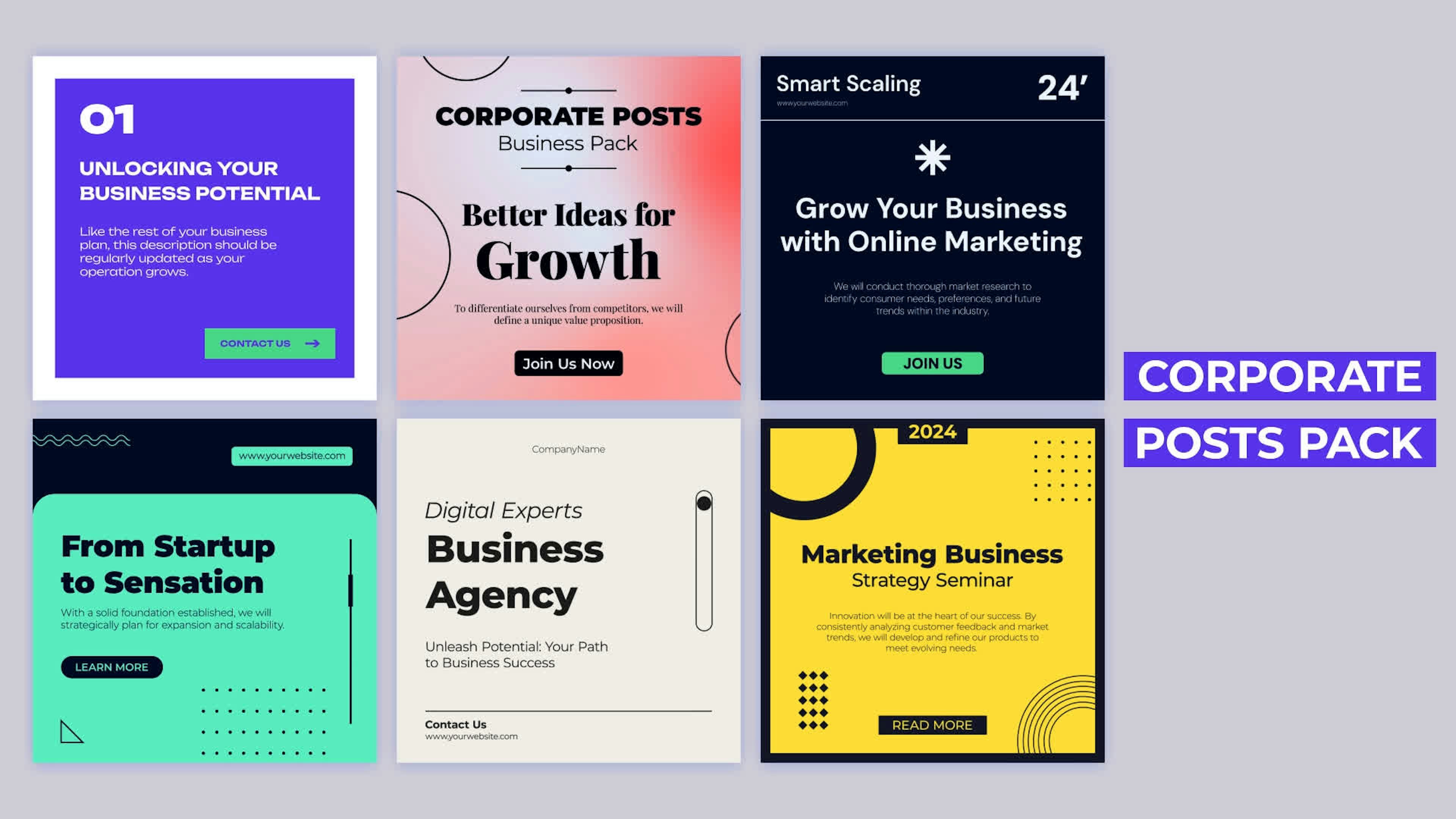Corporate Posts Pack