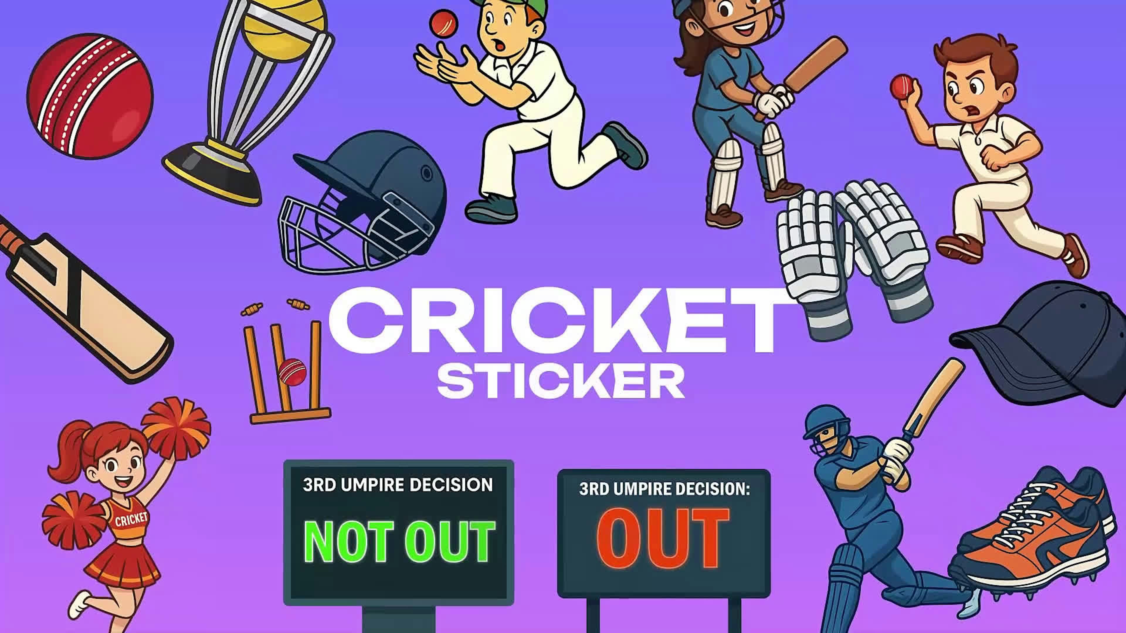 Cricket Sticker Drag and Drop