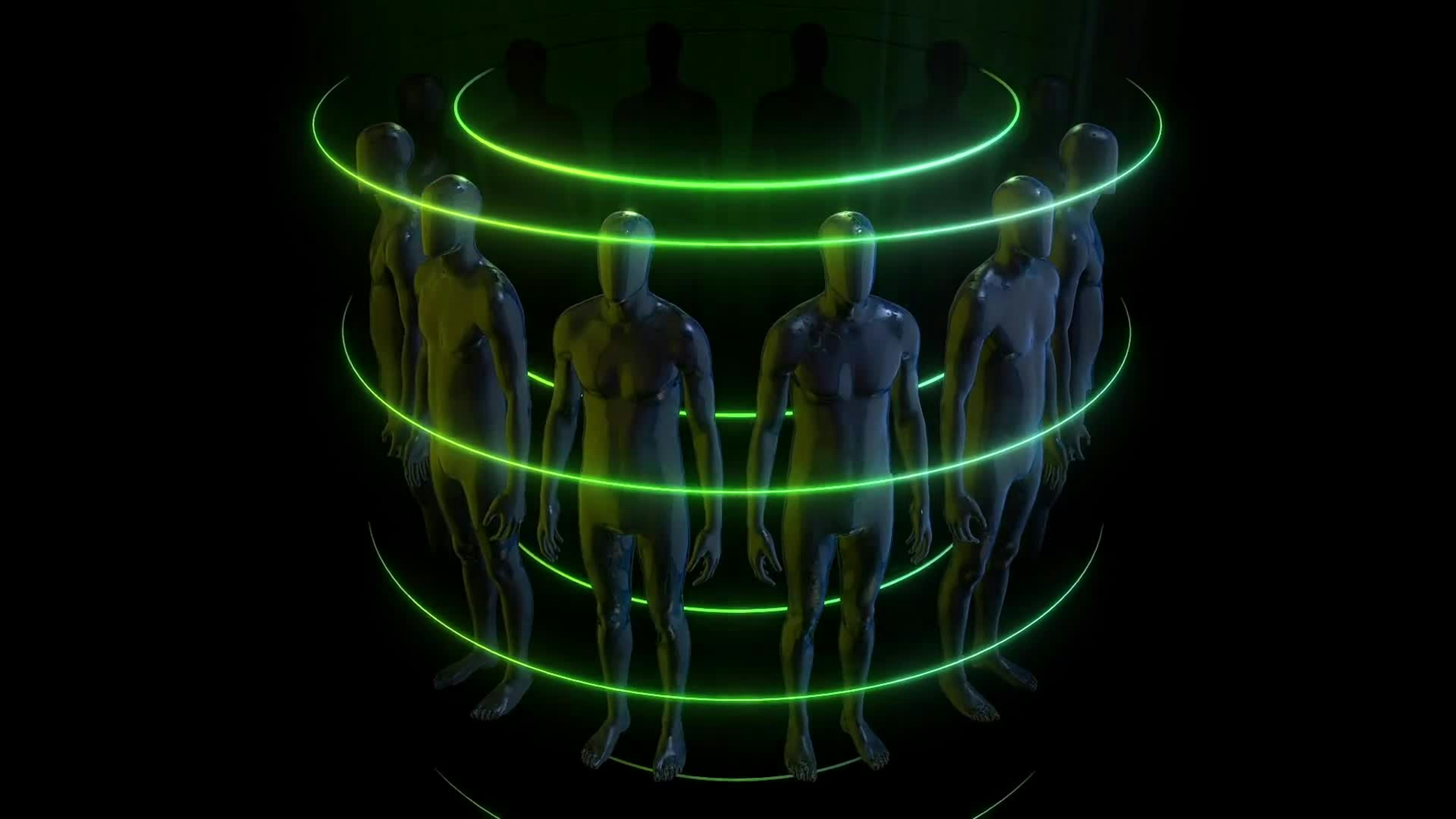 Dark Humanoid Statues
