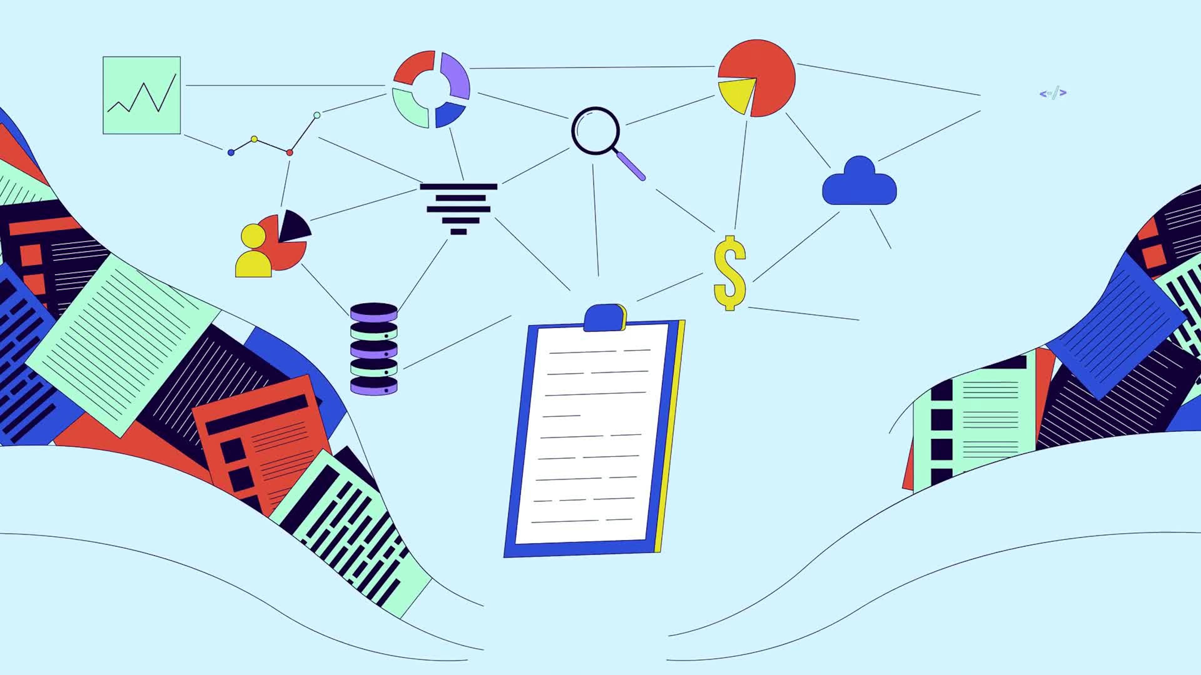 Database Management Line Animation