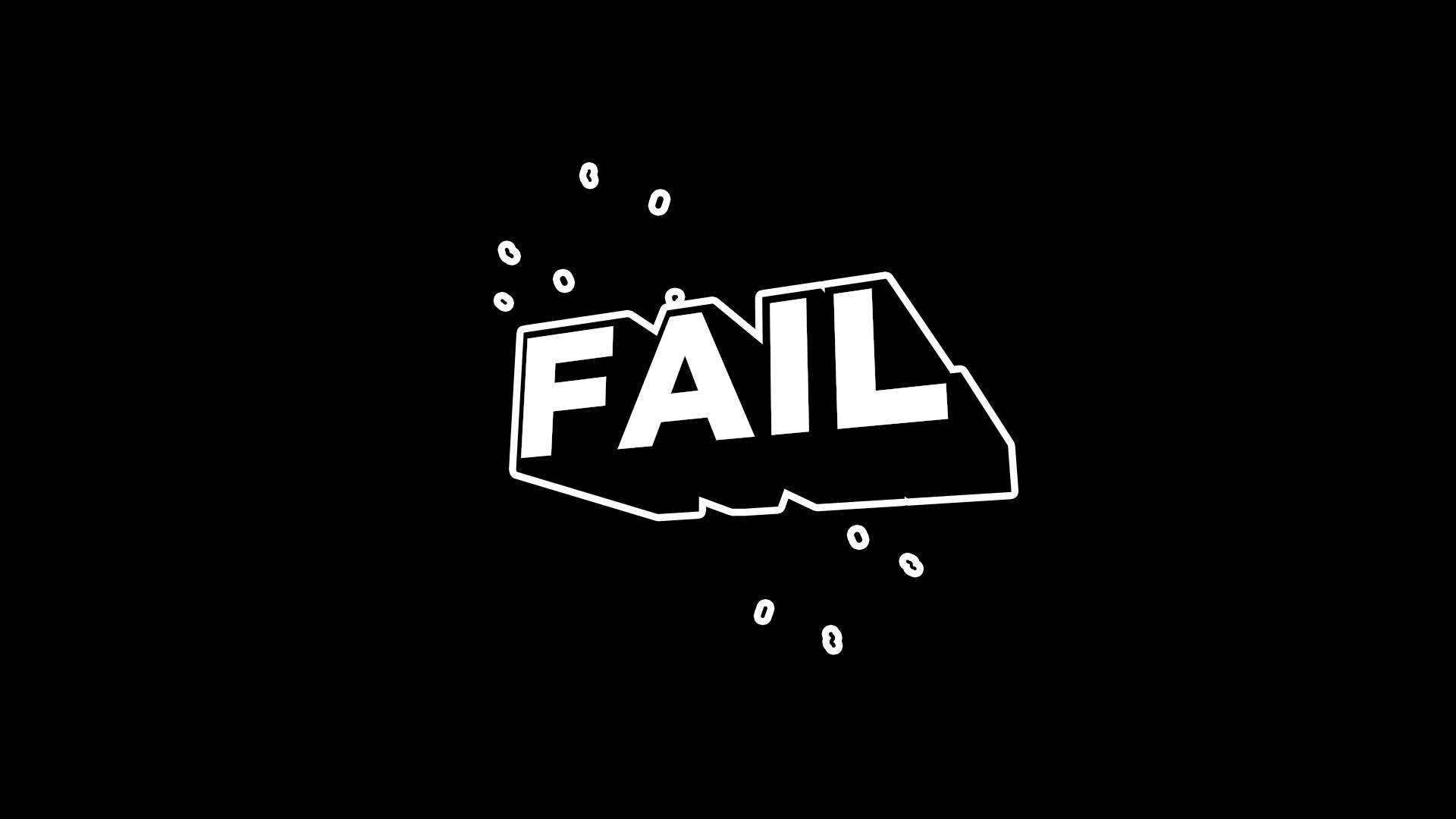 Fail - 3D Cartoon Text • Motion Graphics Template • Uppbeat