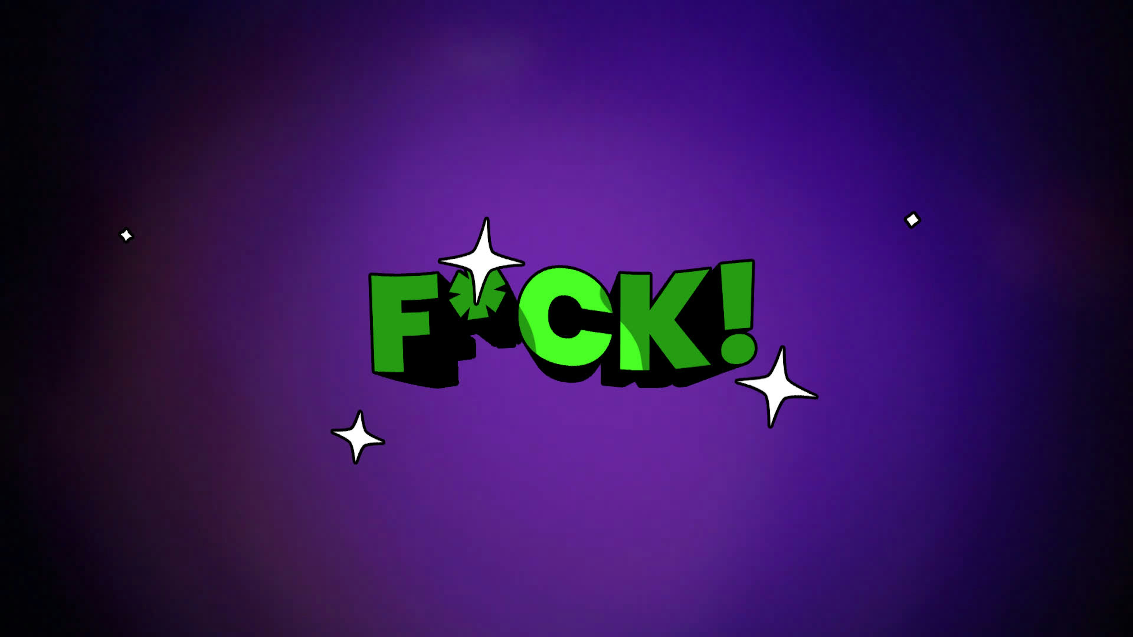 F*ck - 3D Cartoon Text