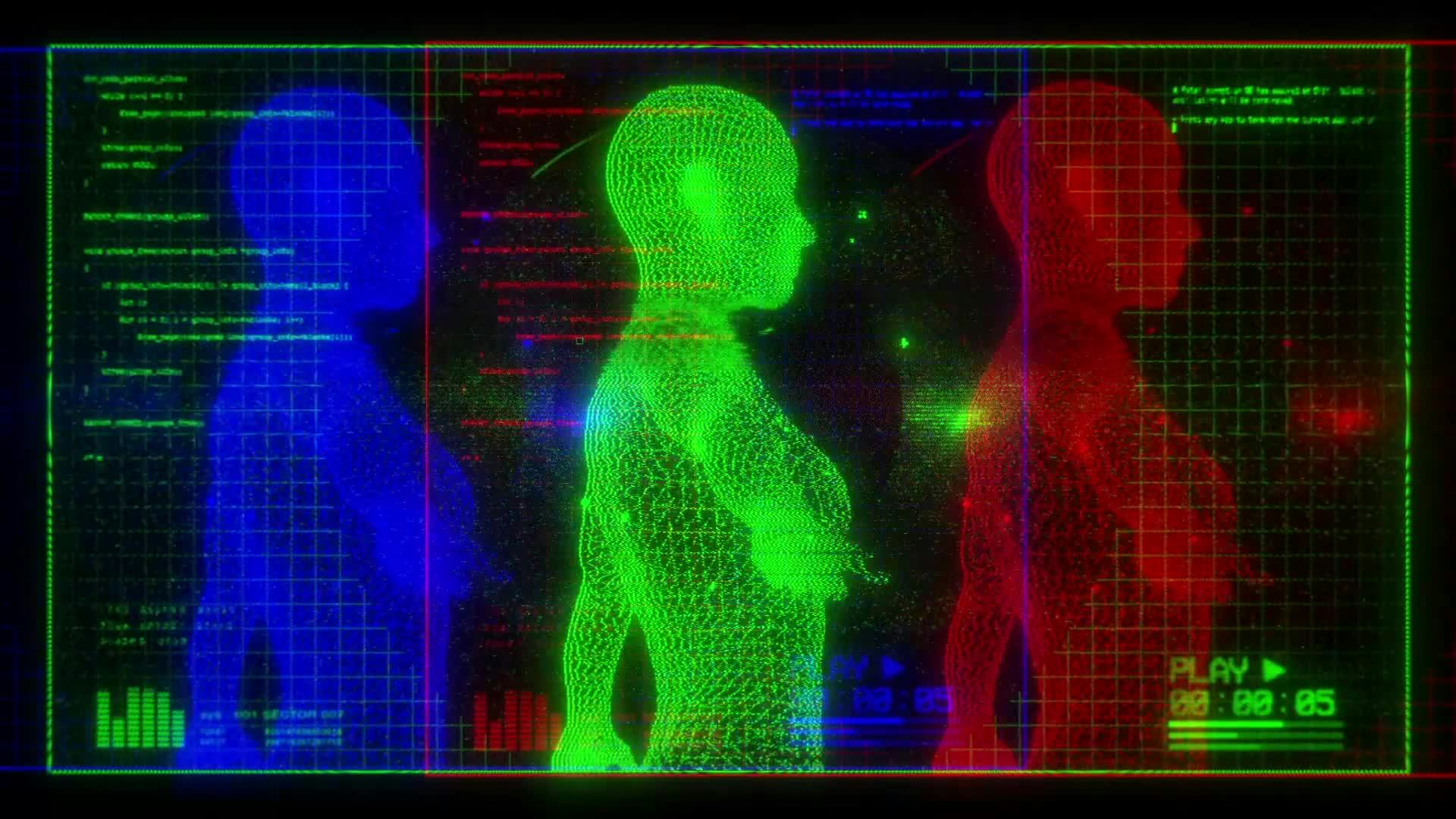 Rgb Digital Design Female Anatomy RGB Digital Screen • Motion Graphics Template • Uppbeat