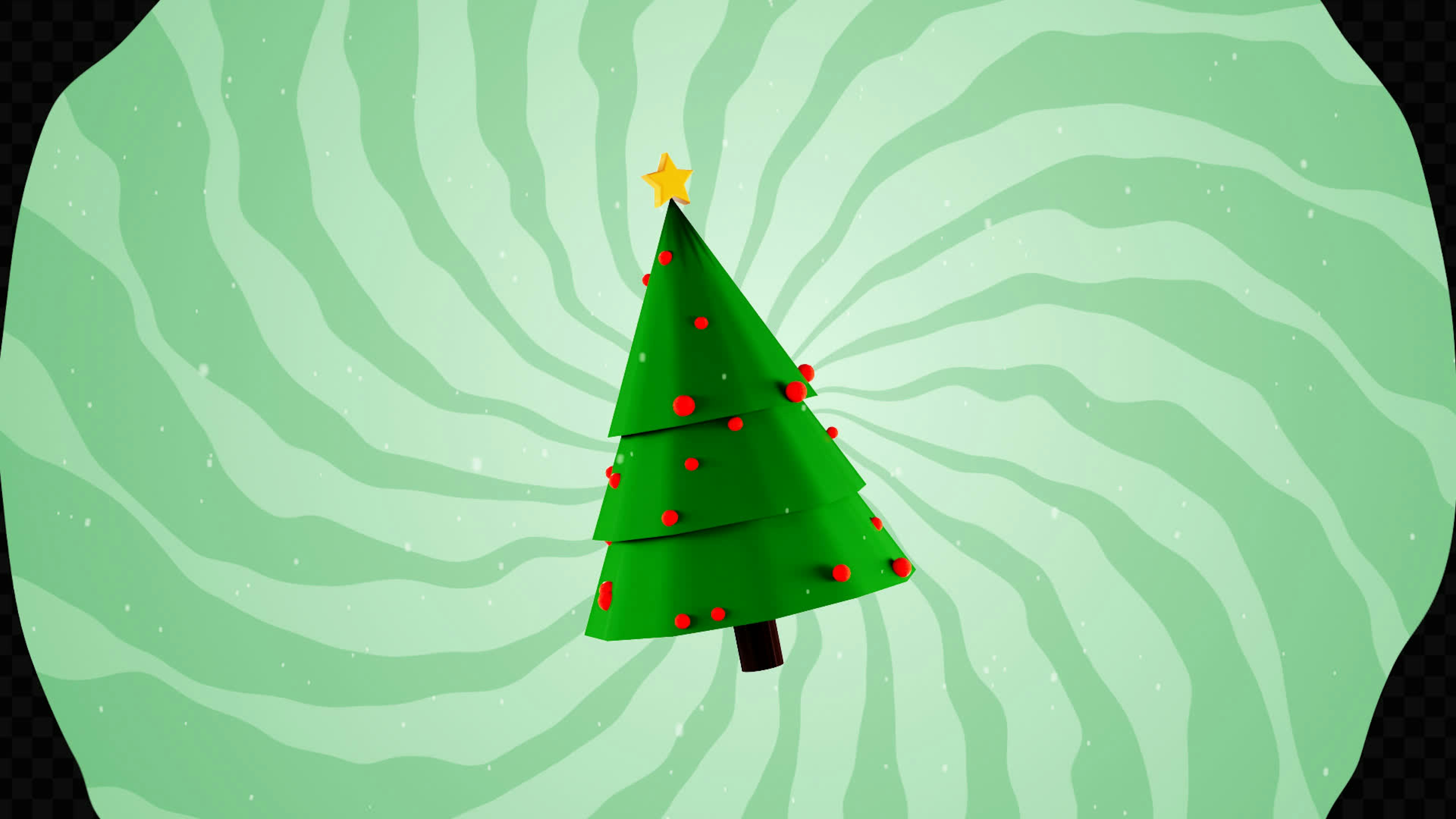 Festive 3D Tree Transition