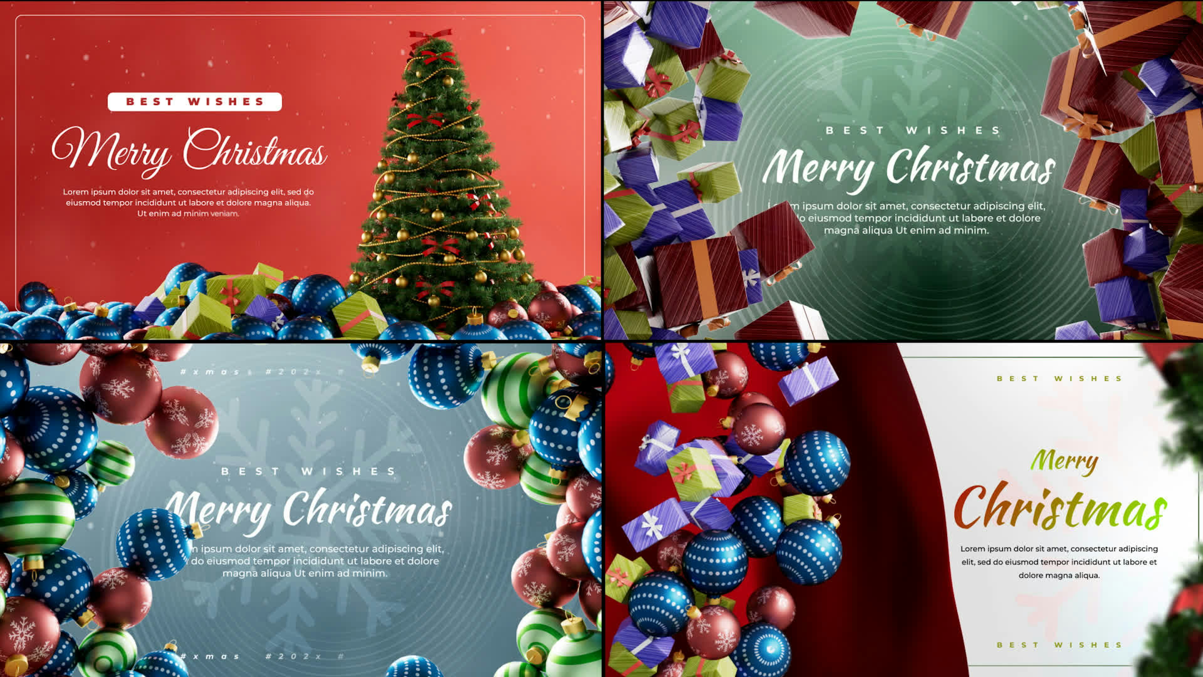 Festive Christmas Greetings Pack