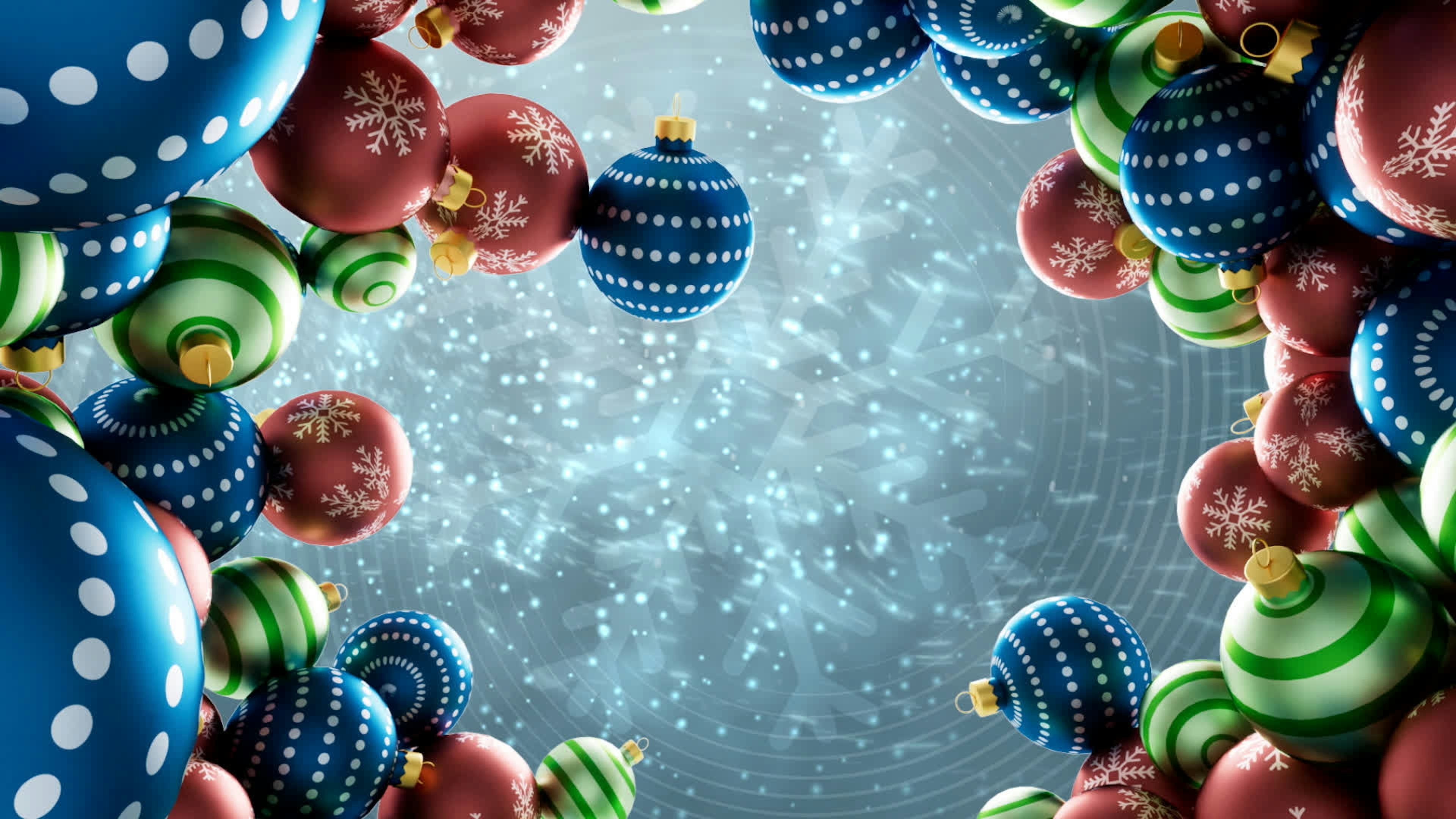 Festive Christmas Ornaments Background