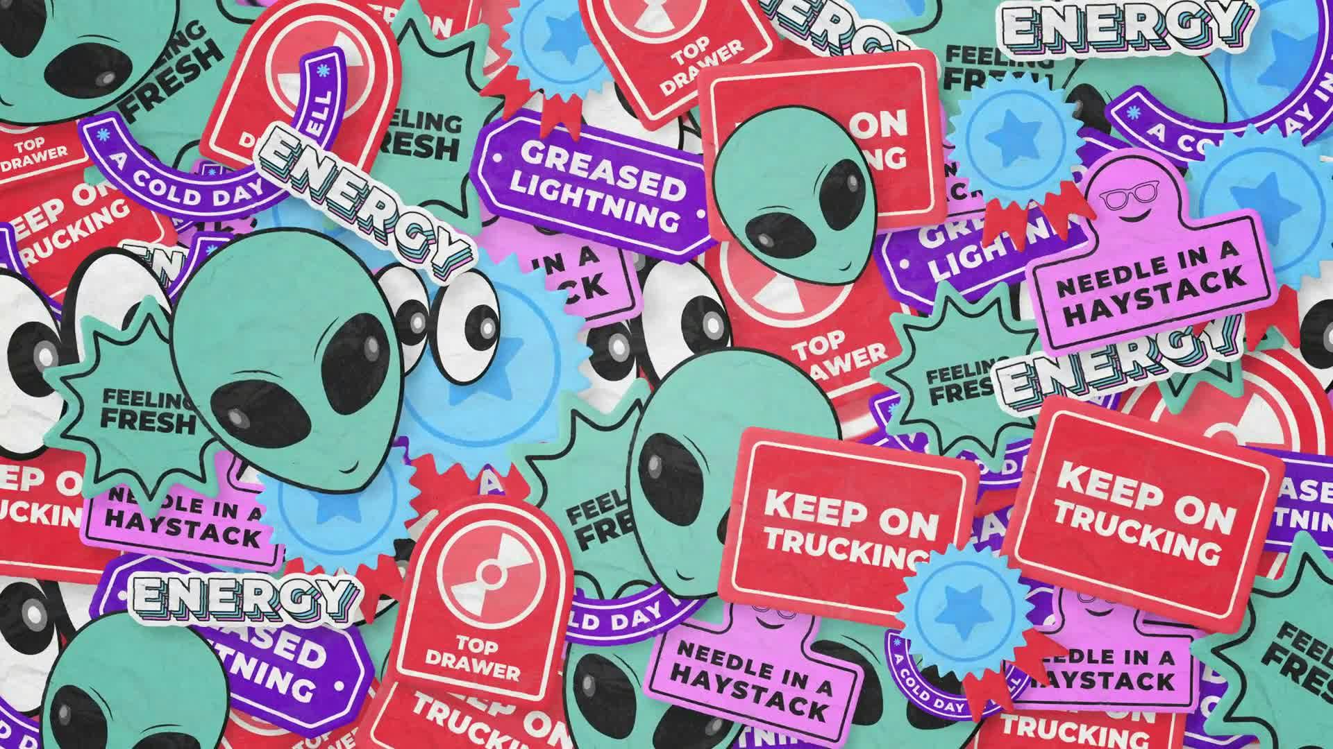 Vibrant Icon Design Background • Motion Graphics Template • Uppbeat