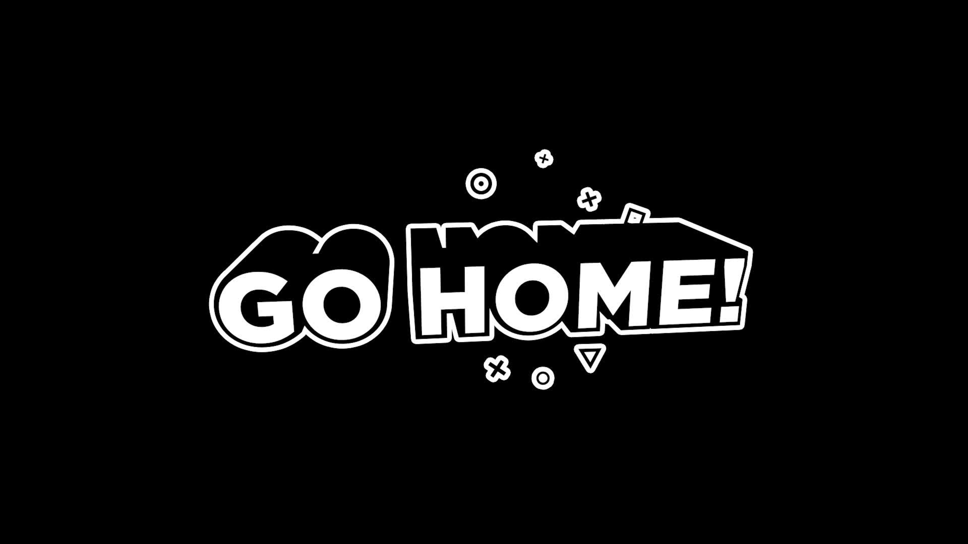 Go Home - Cartoon Text