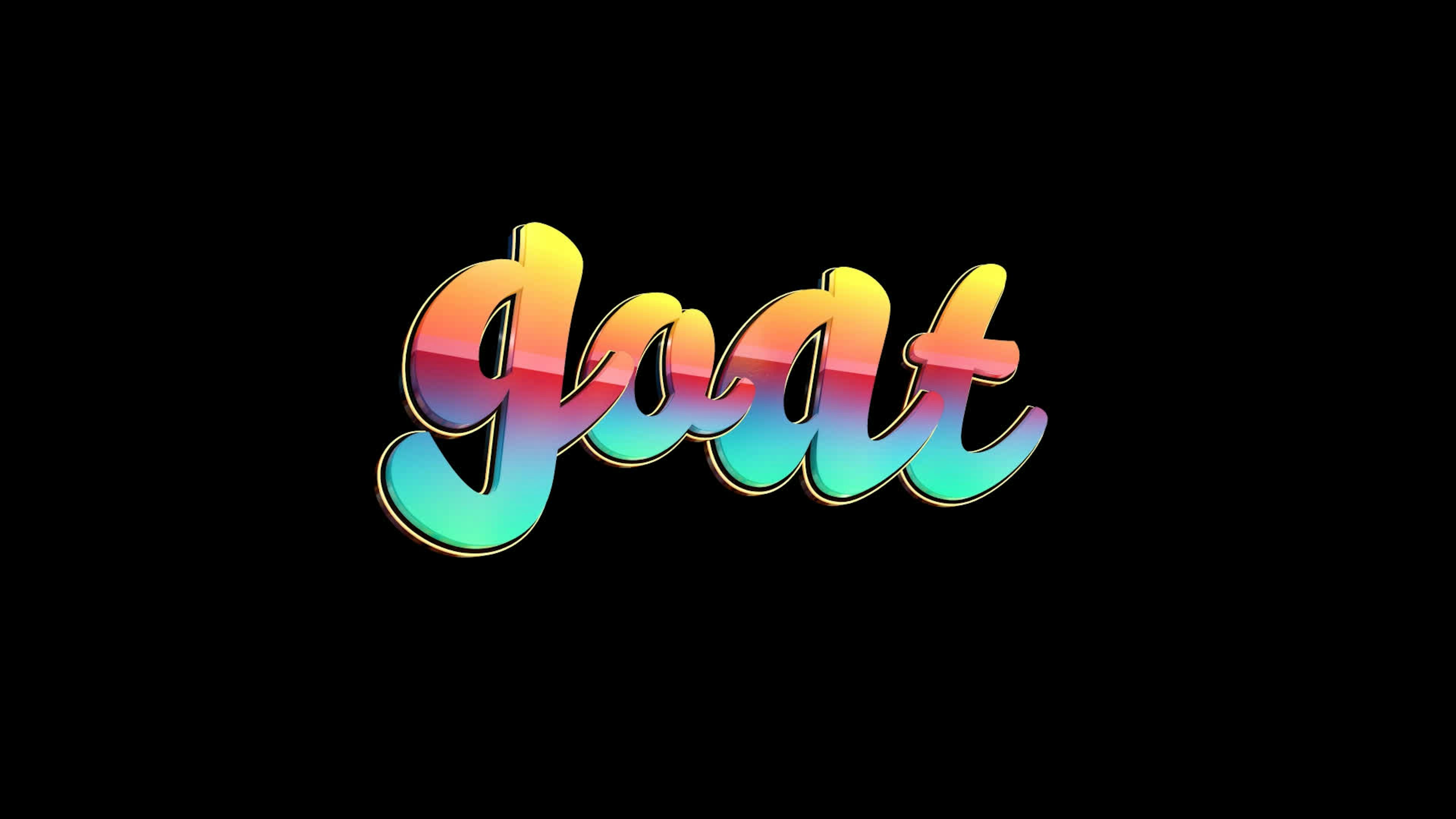 Goat - Colorful Text