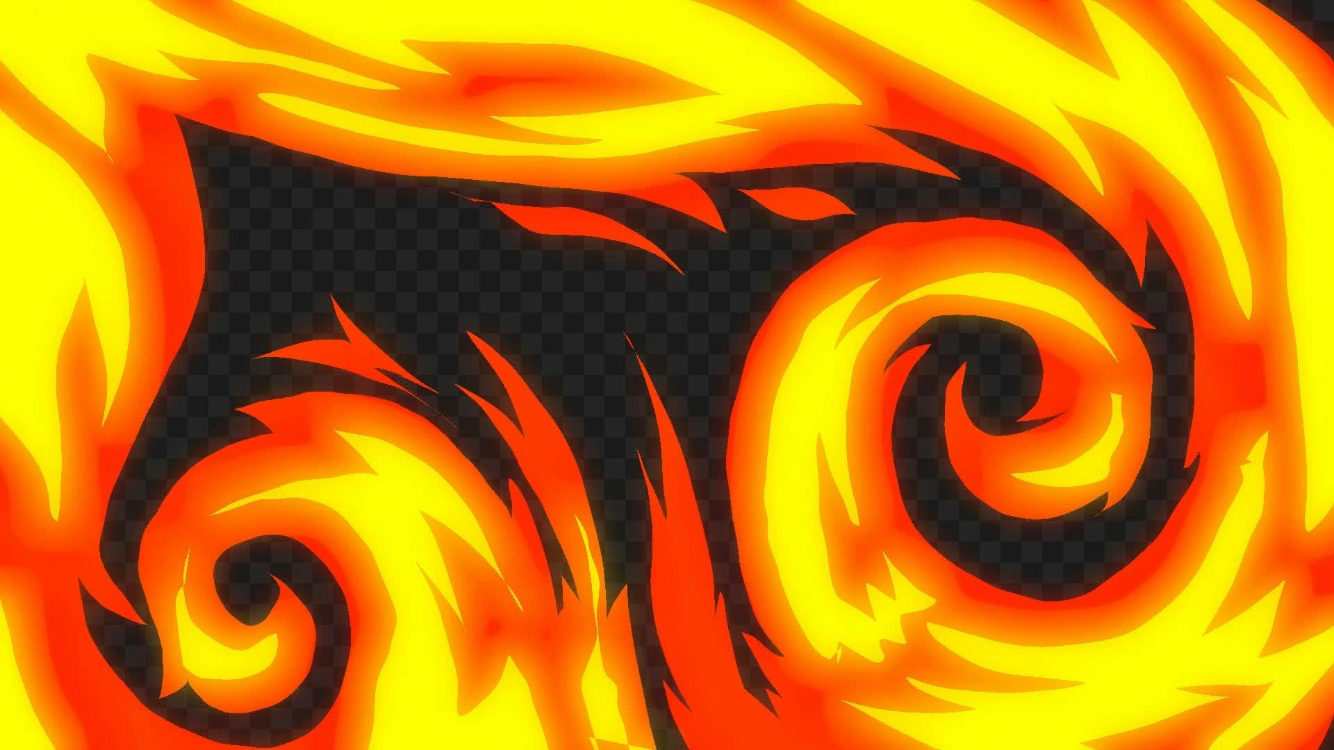 Hand Drawn Anime Fire Transition • Motion Graphics Template • Uppbeat