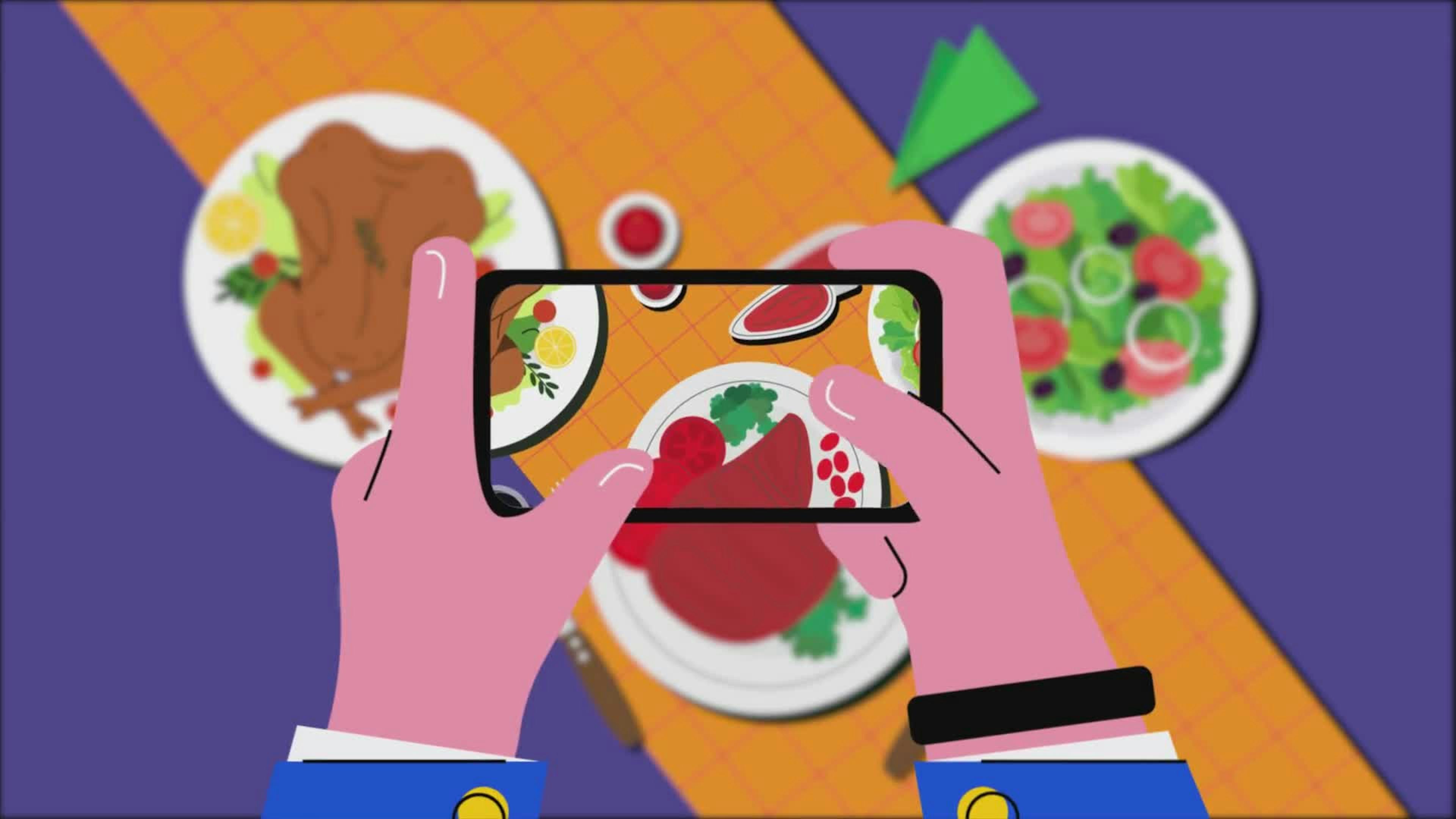 Hands Photographing A Restaurant Food Menu