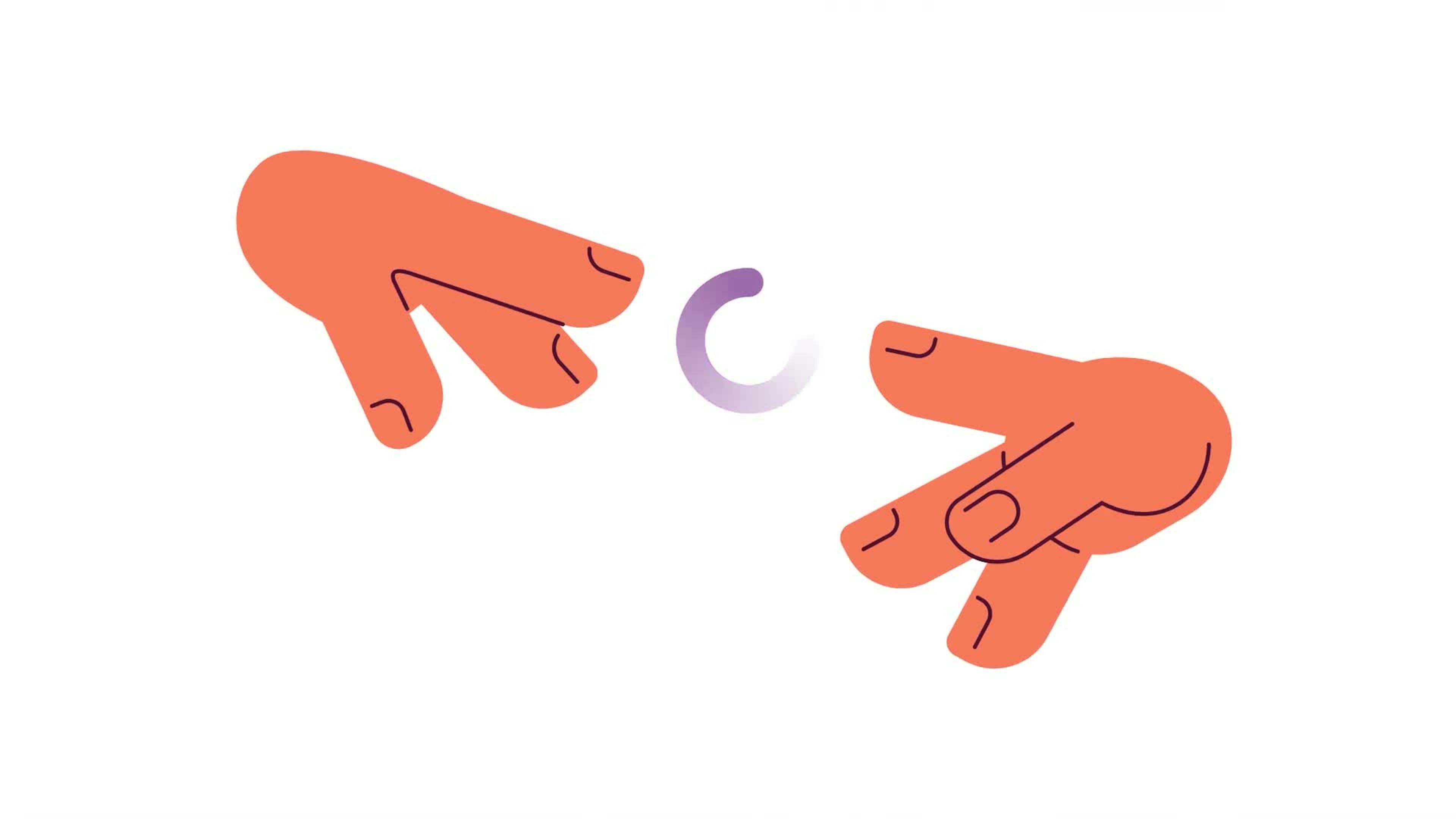 Hands Reaching To Touch Loading