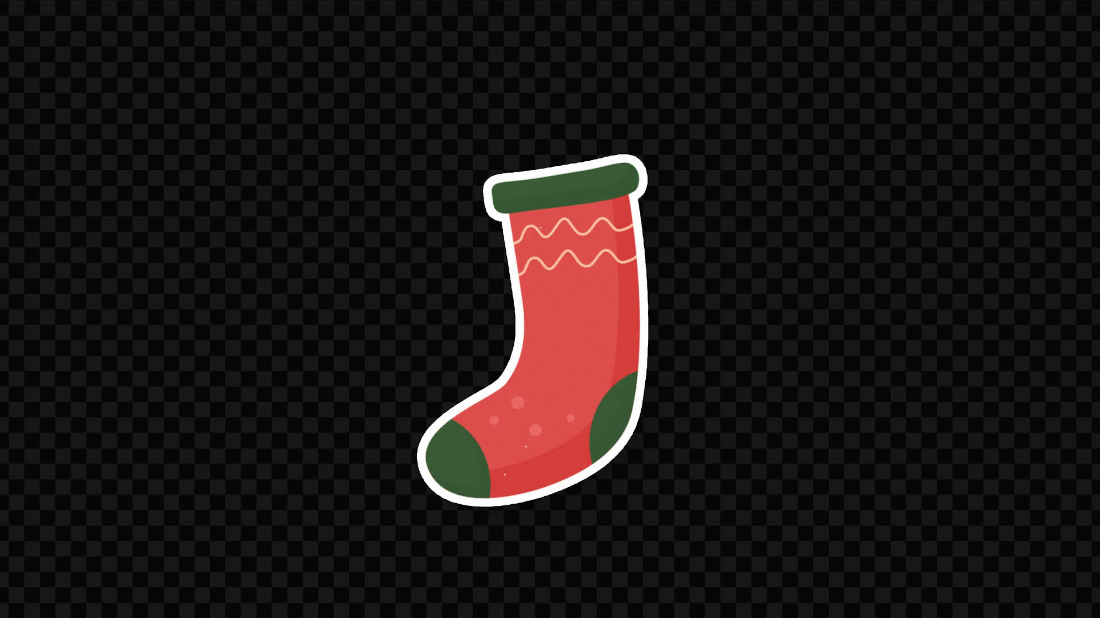 Holiday Stocking Sticker on Alpha