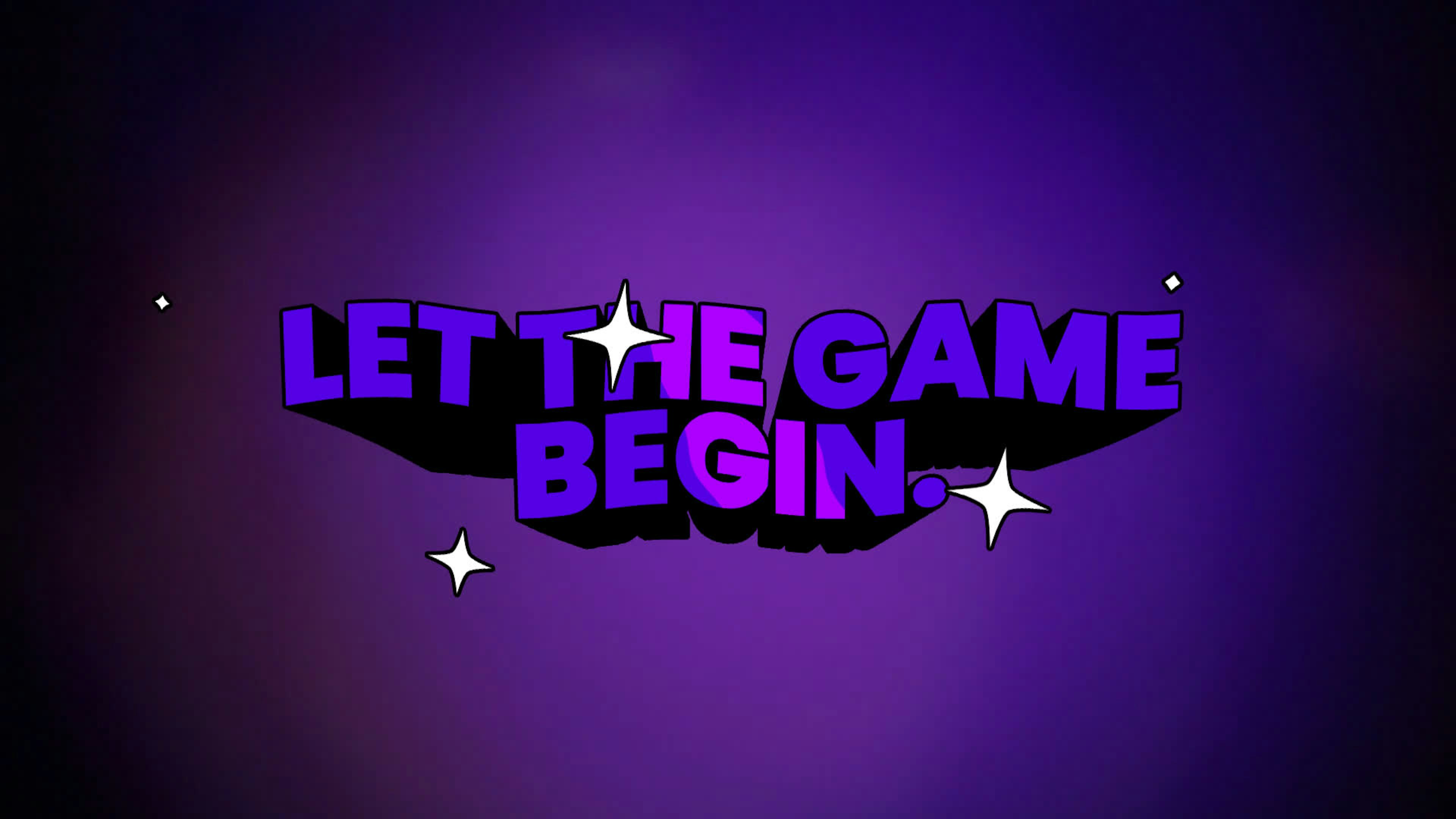 Let the Games Begin - 3D Cartoon Text