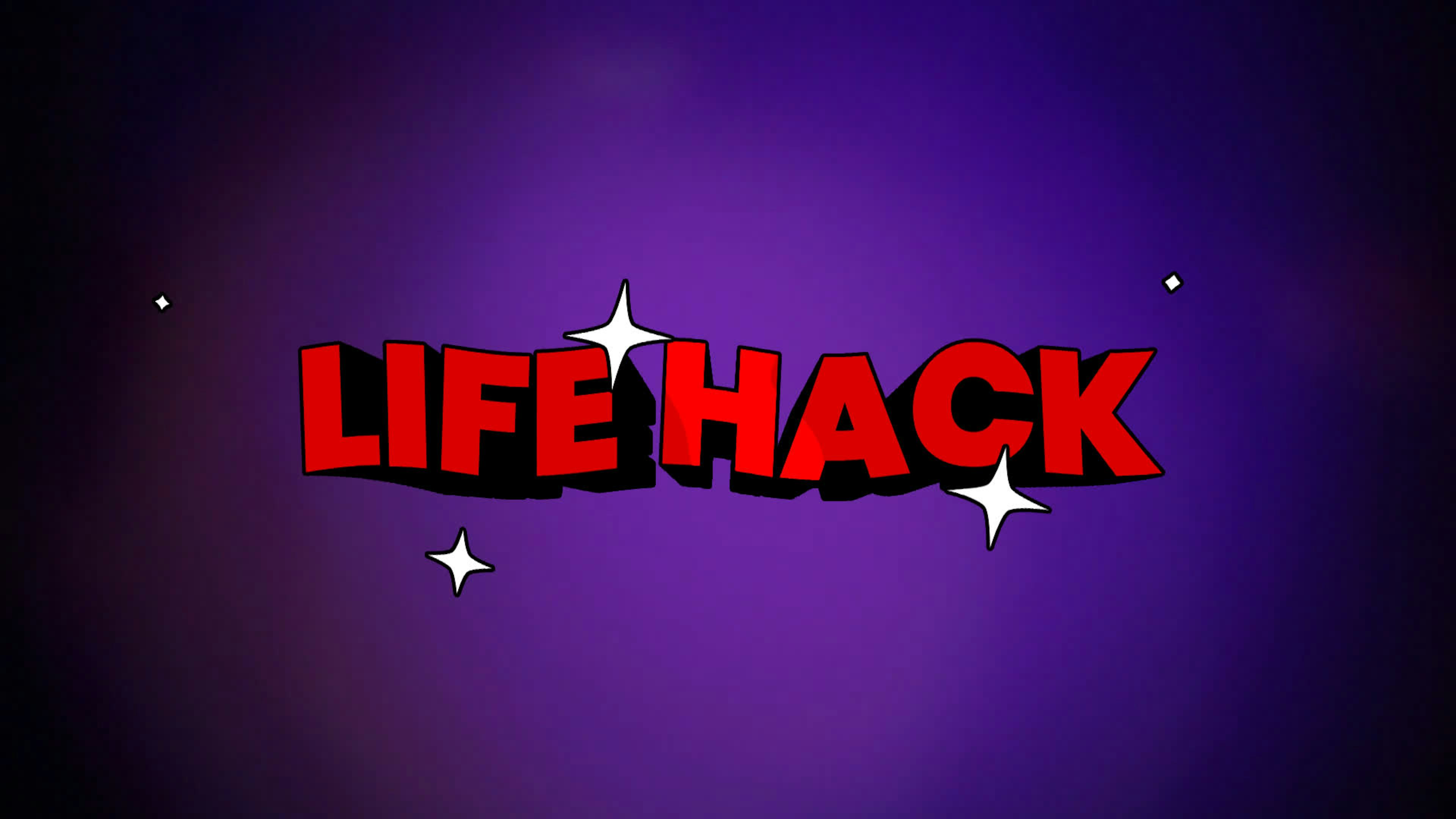 Life Hack - 3D Cartoon Text