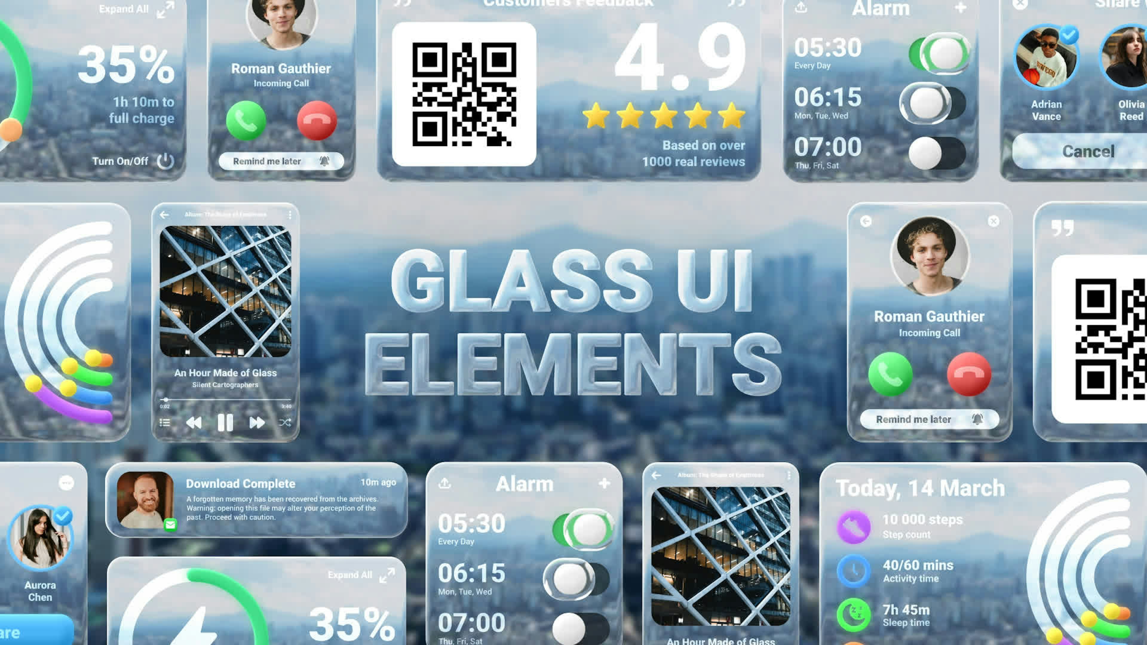 Liquid Glass UI Elements