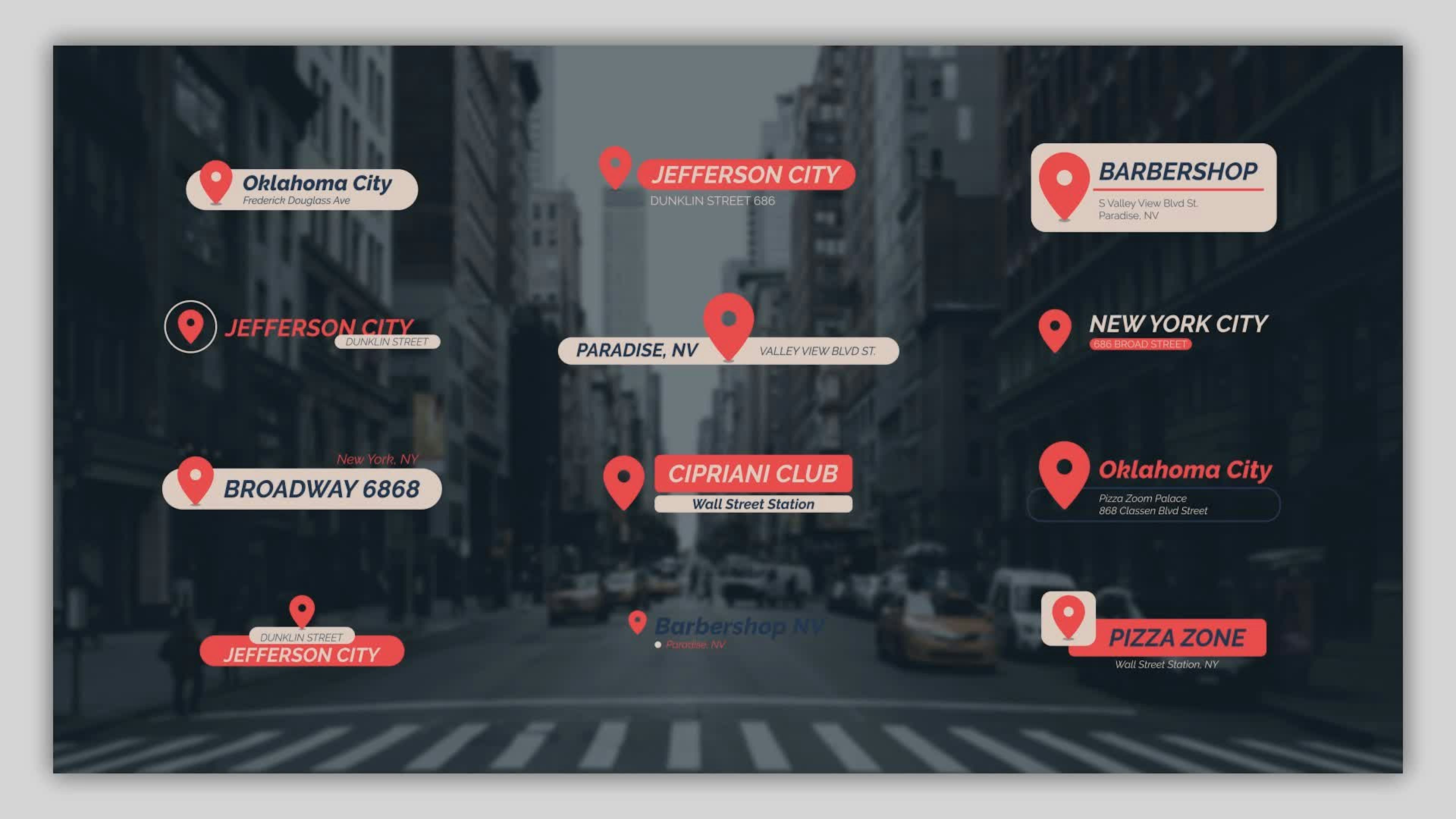 Location Text Animations