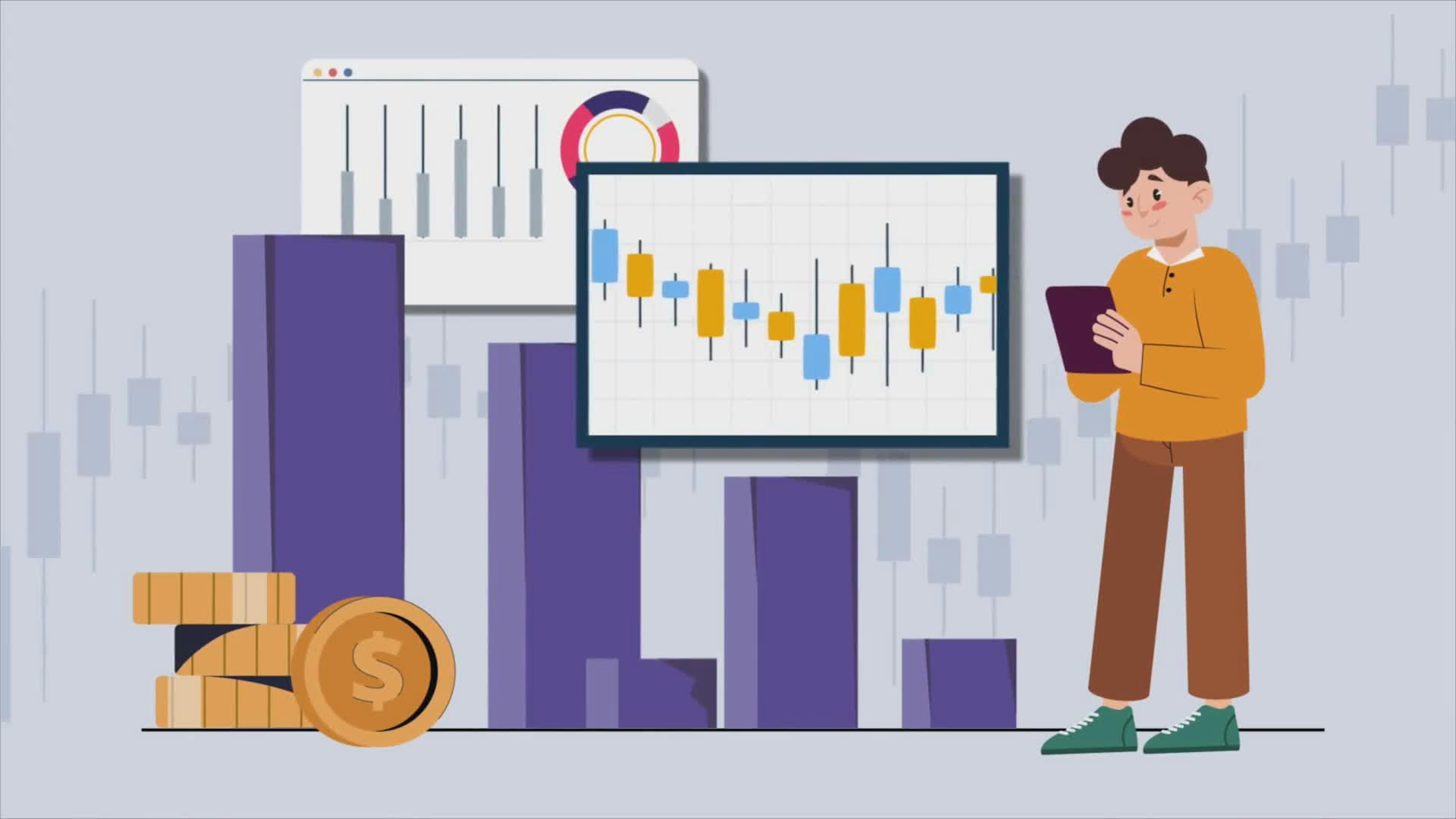 Man Exploring The Financial Markets