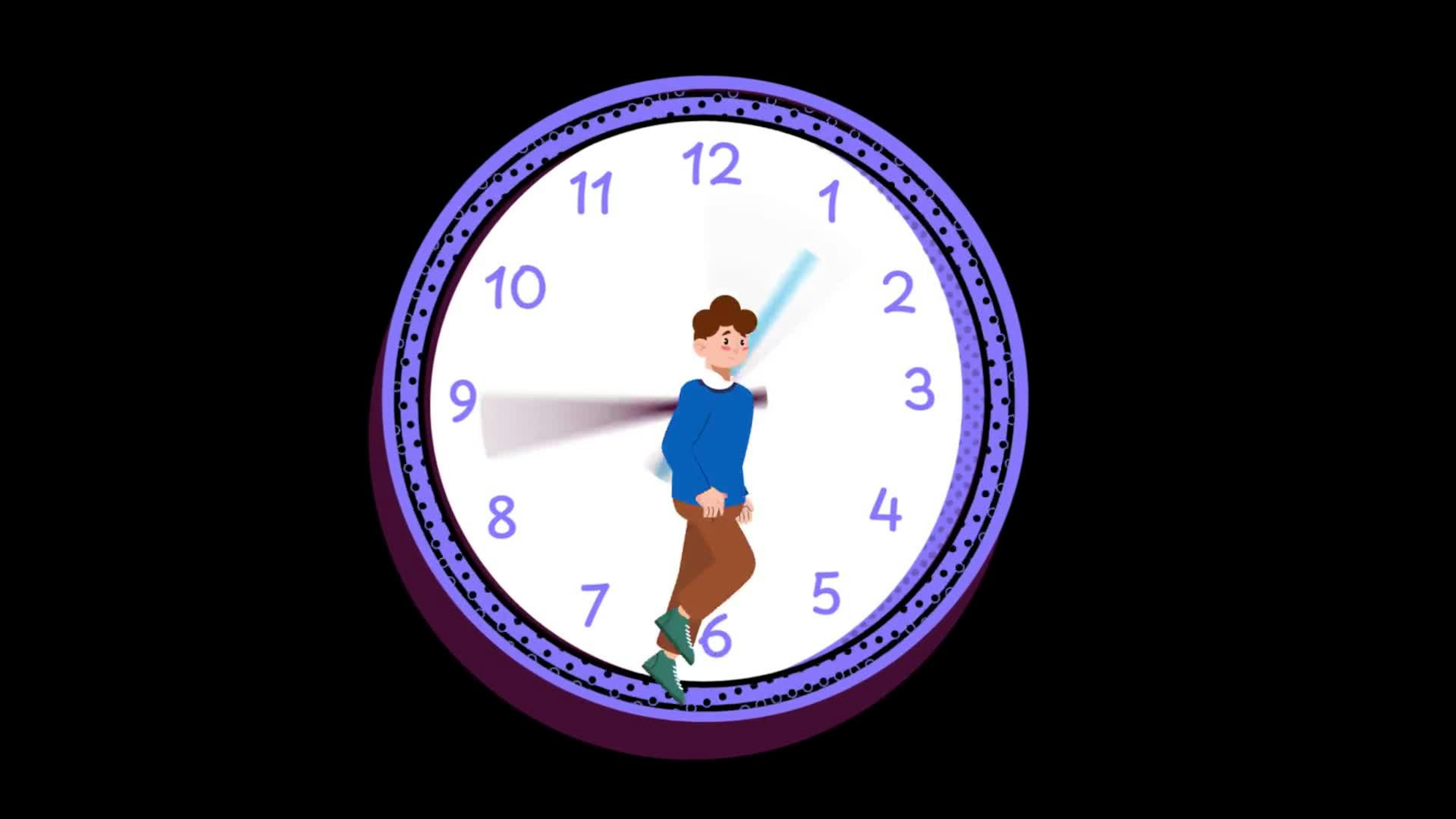 Man Running Inside A Giant Clock On Alpha