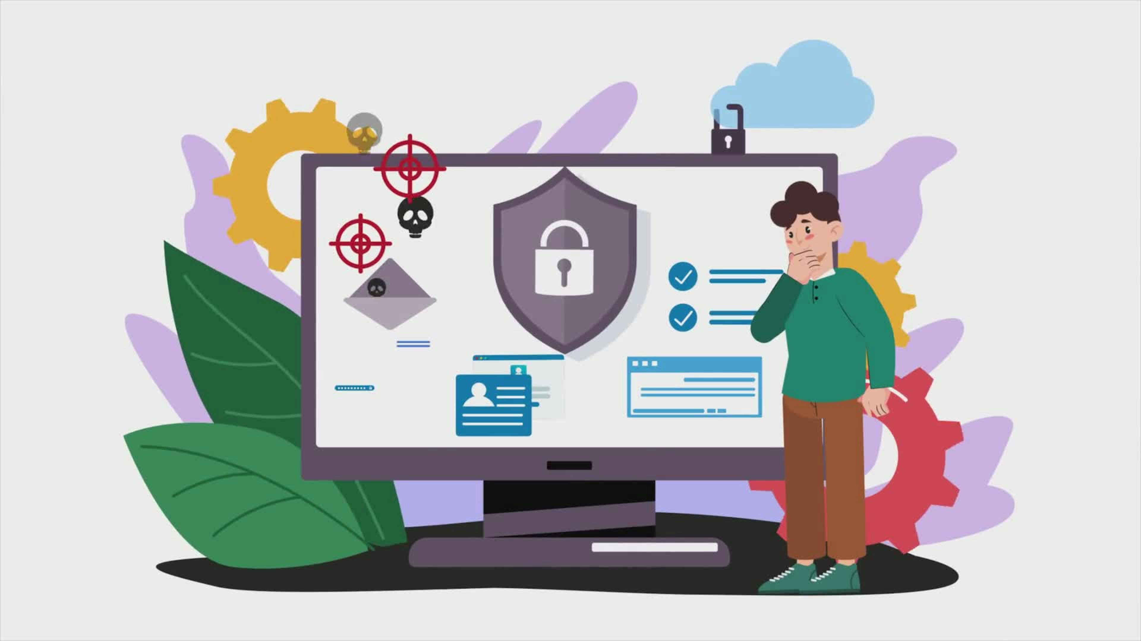 Man Thinking About Ways To Create Security