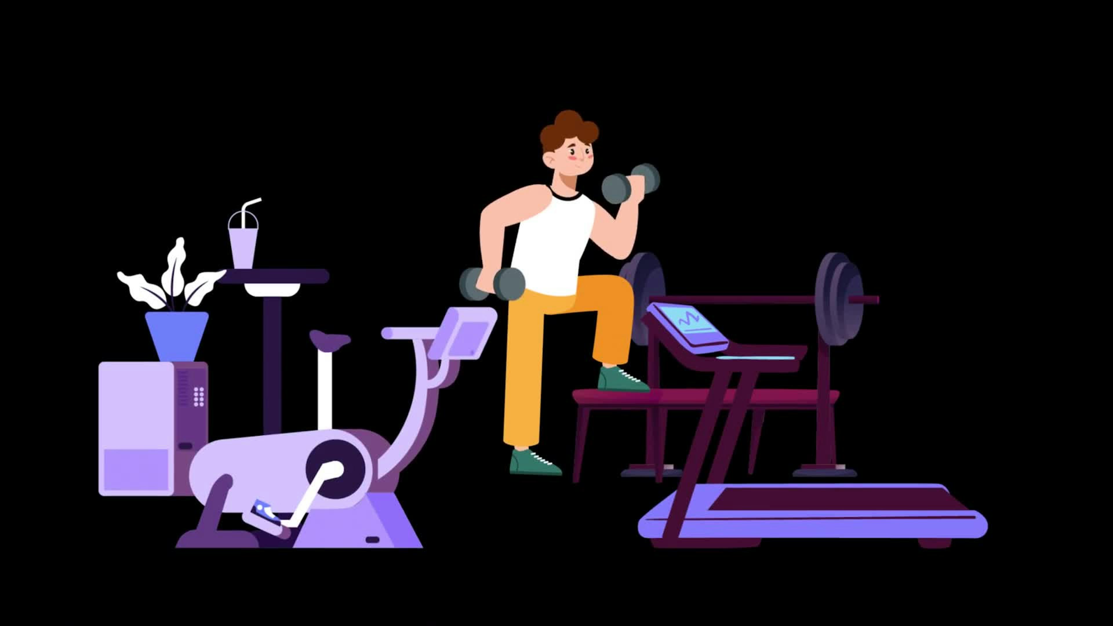 Man Training In The Gym On Alpha