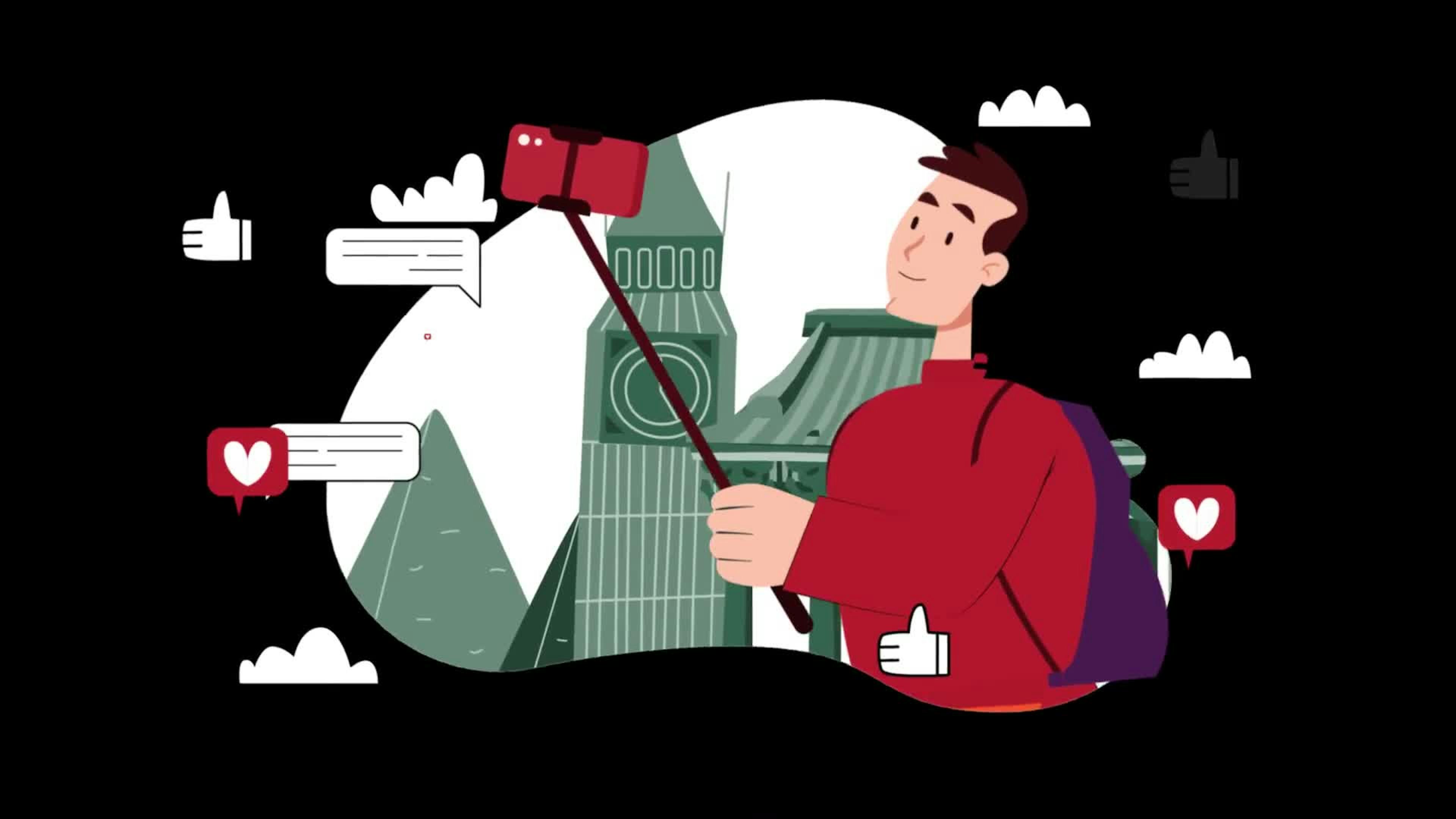 Man Traveling And Streaming Live On Social Networks On Alpha